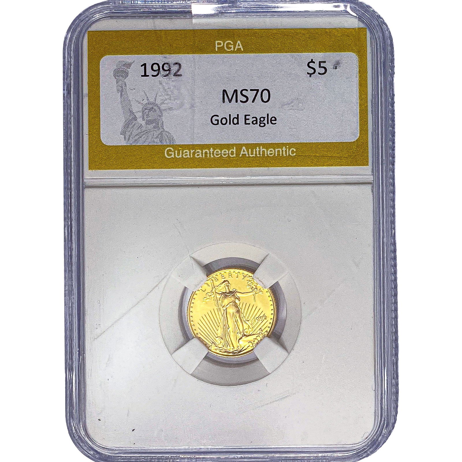 1992 1/10oz $5 Gold Eagle PGA MS70 (1 of 2)