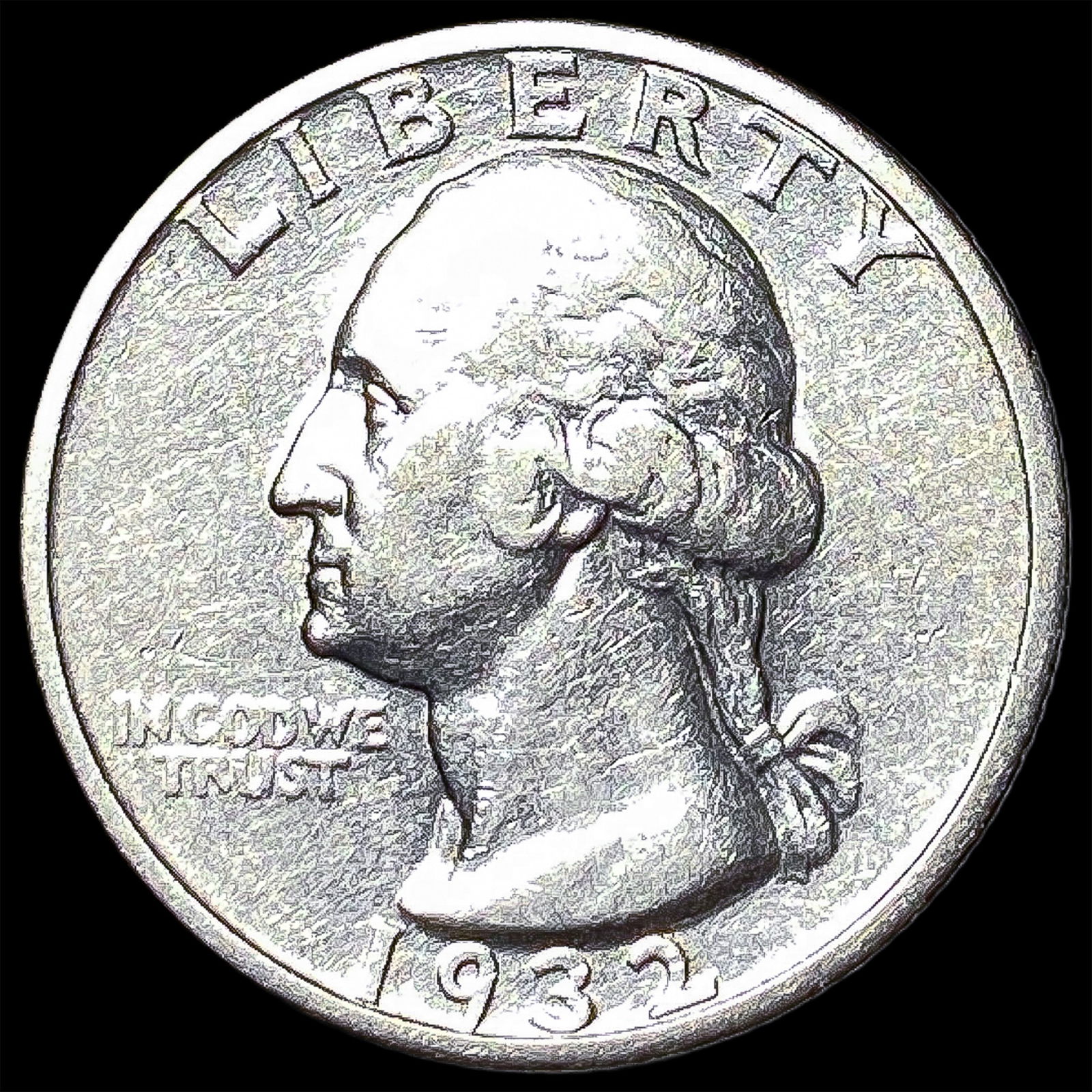1932 Silver Washington Quarter CLOSELY UNCIRCULATED (1 of 2)
