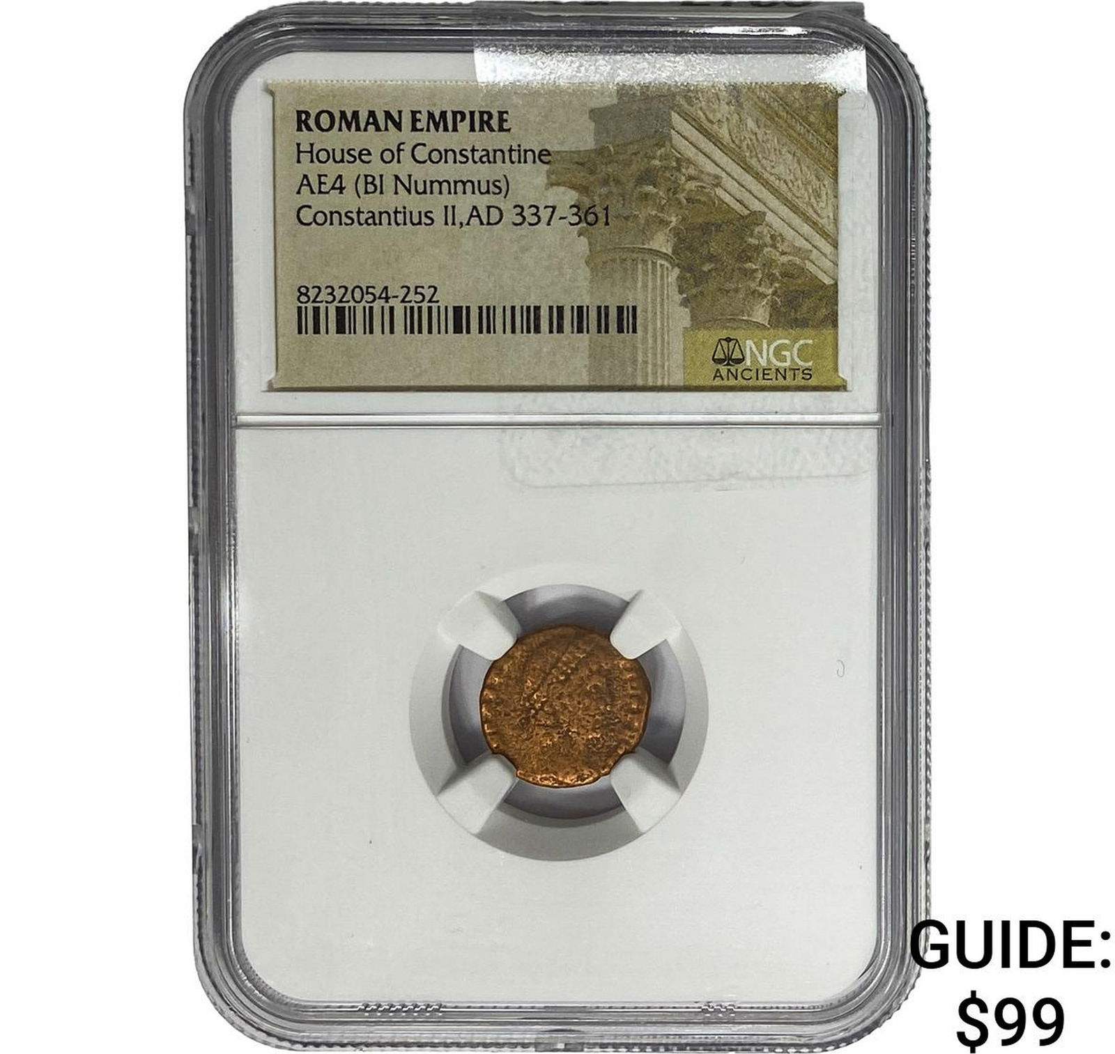 Roman Consatntius II AD 337-361 AE4 BI Nummus NGC: Roman Consatntius II AD 337-361 AE4 BI Nummus NGC
