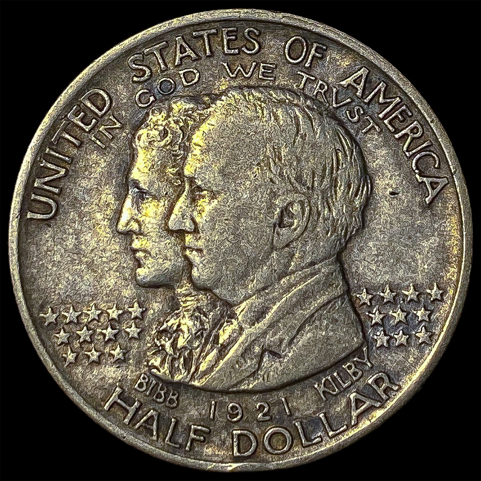 1921 Silver Half Dollar Alabama Centennial NEARLY UNCIRCULATED: 1921 Silver Half Dollar Alabama Centennial NEARLY UNCIRCULATED