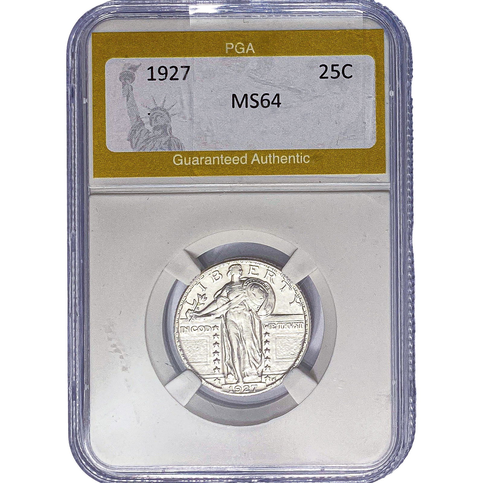 1927 Standing Liberty Quarter PGA MS64: 1927 Standing Liberty Quarter PGA MS64