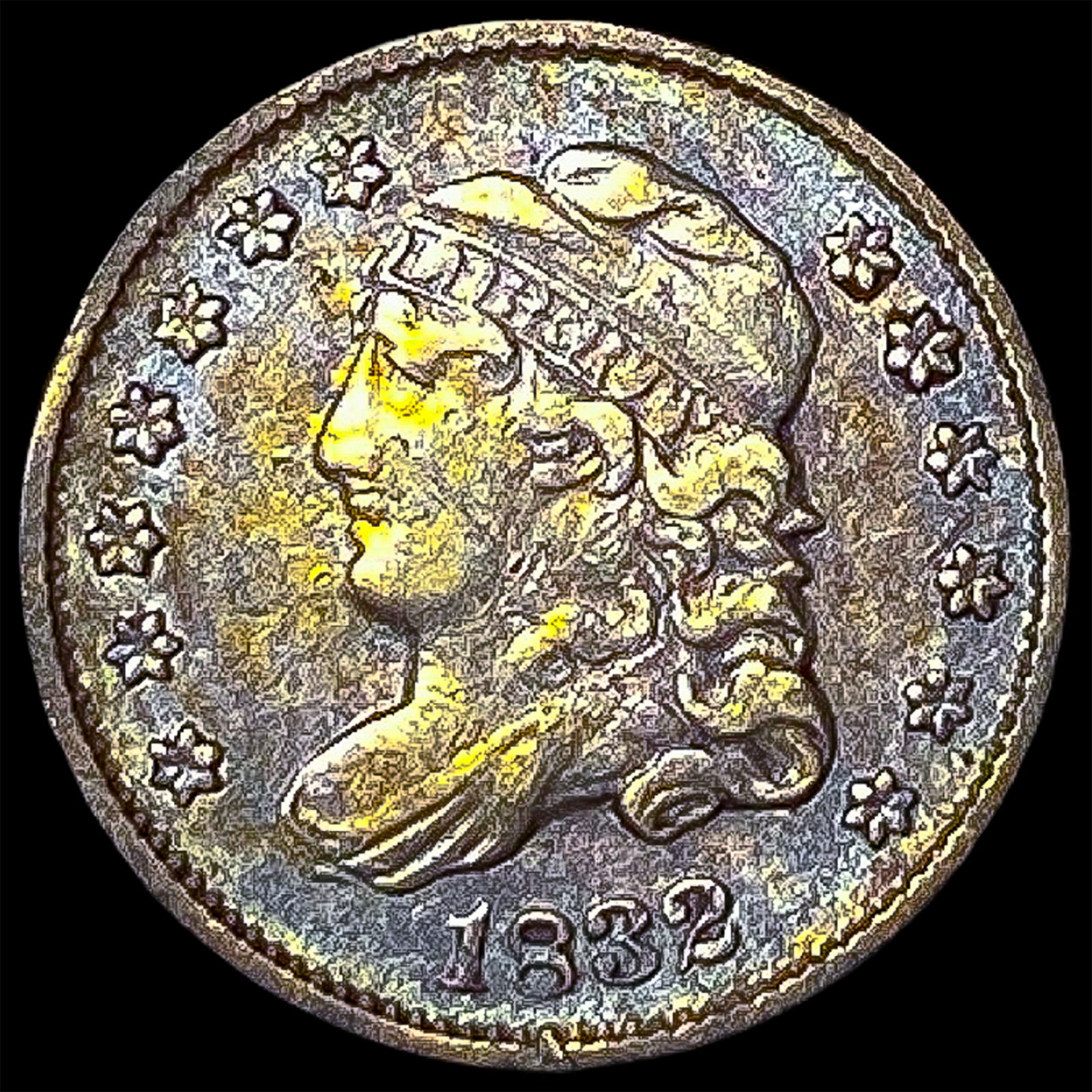 1832 Capped Bust Half Dime NEARLY UNCIRCULATED: 1832 Capped Bust Half Dime NEARLY UNCIRCULATED