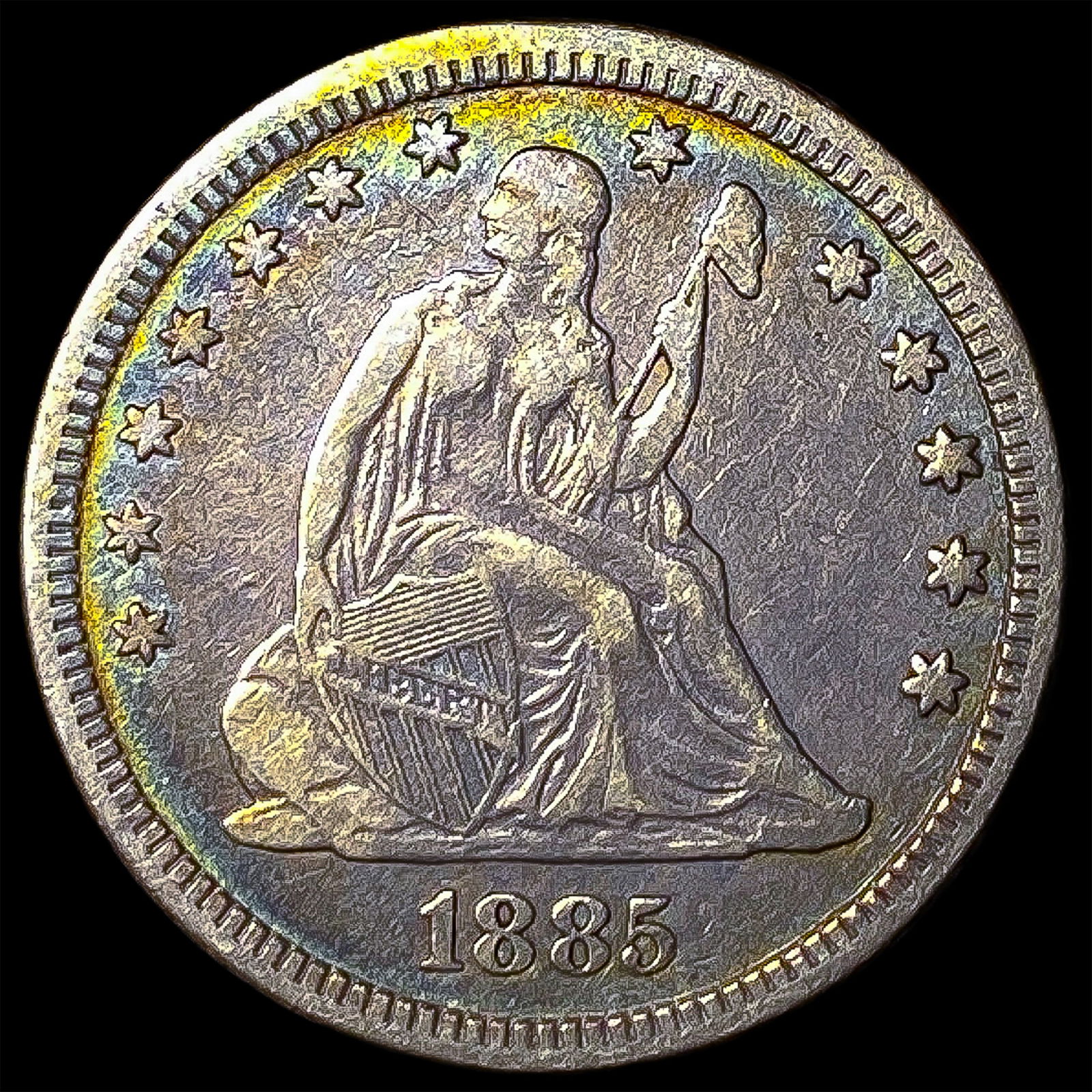 1885 Seated Liberty Quarter NEARLY UNCIRCULATED (1 of 2)