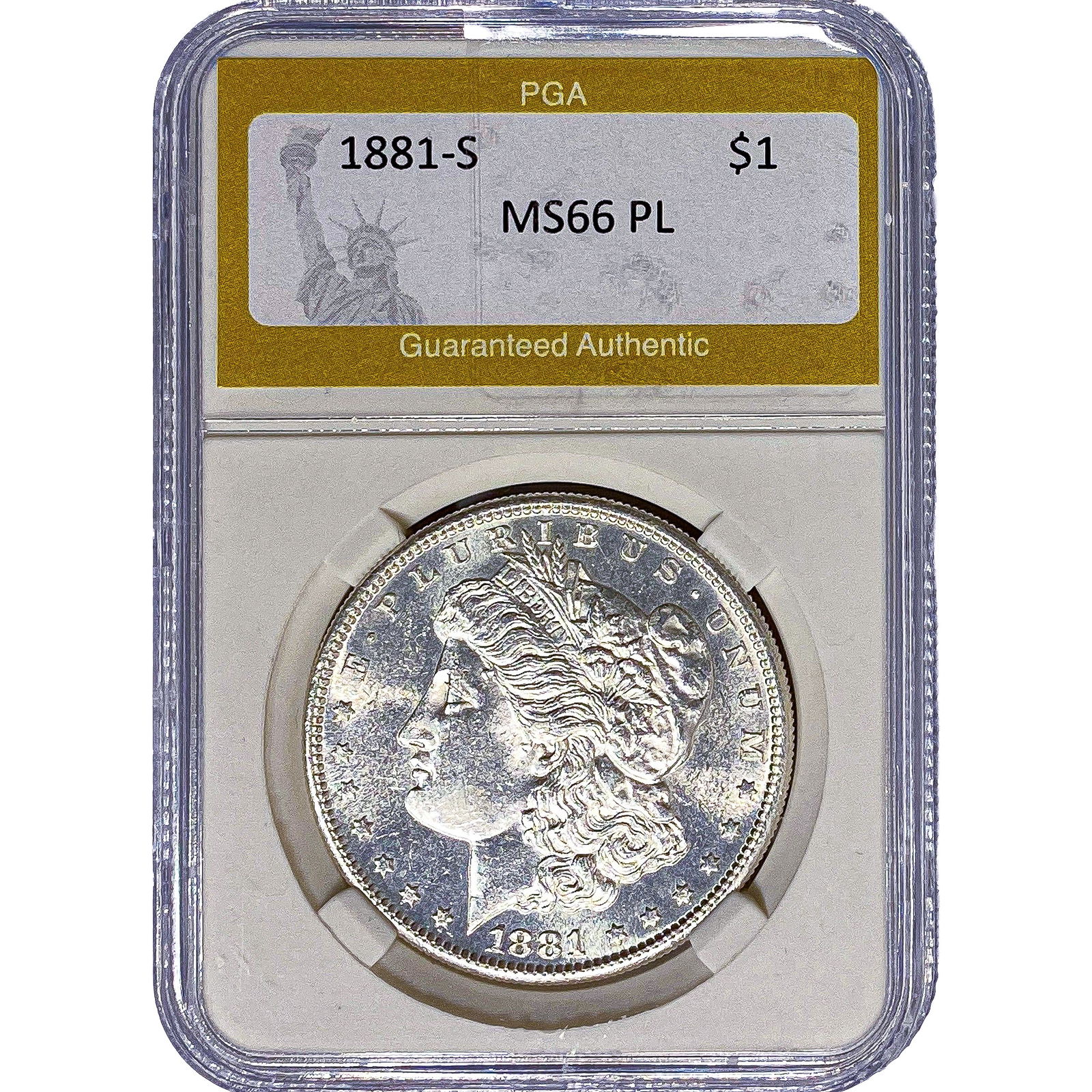 1881-S Morgan Silver Dollar PGA MS66 PL (1 of 2)