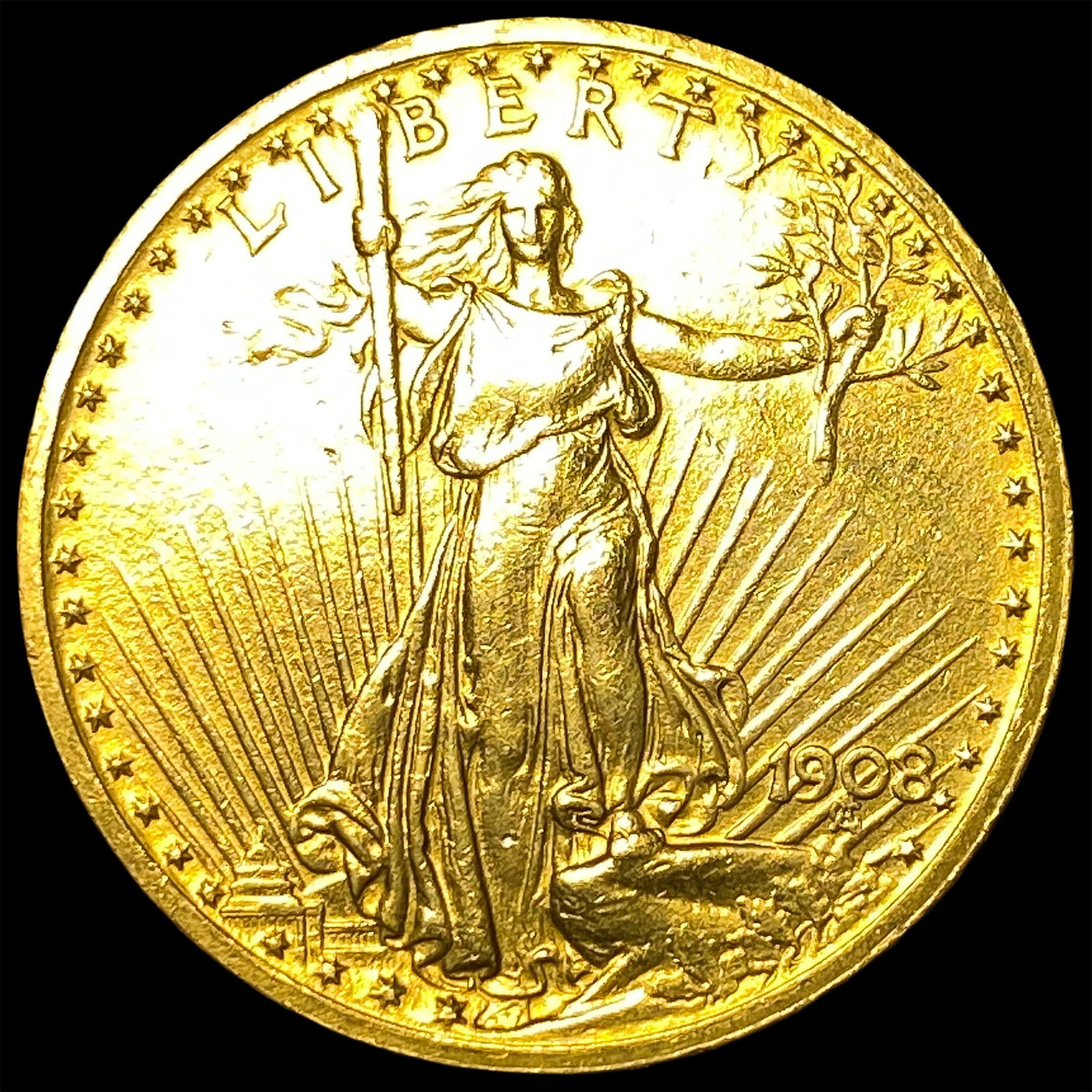 1908 No Motto Gold $20 Double Eagle CLOSELY UNCIRCULATED (1 of 2)