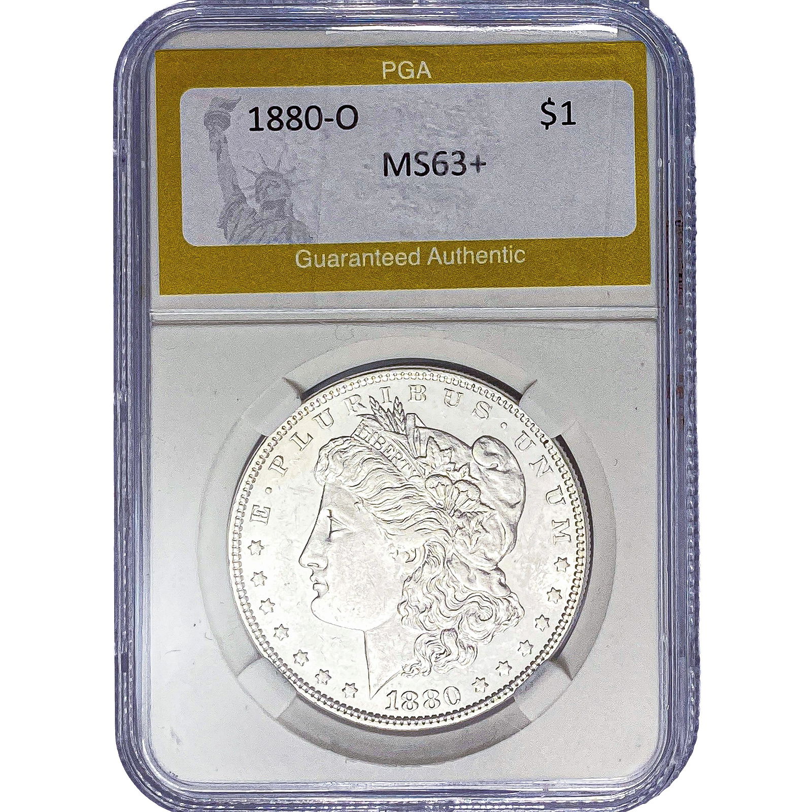 1880-O Morgan Silver Dollar PGA MS63+ (1 of 2)