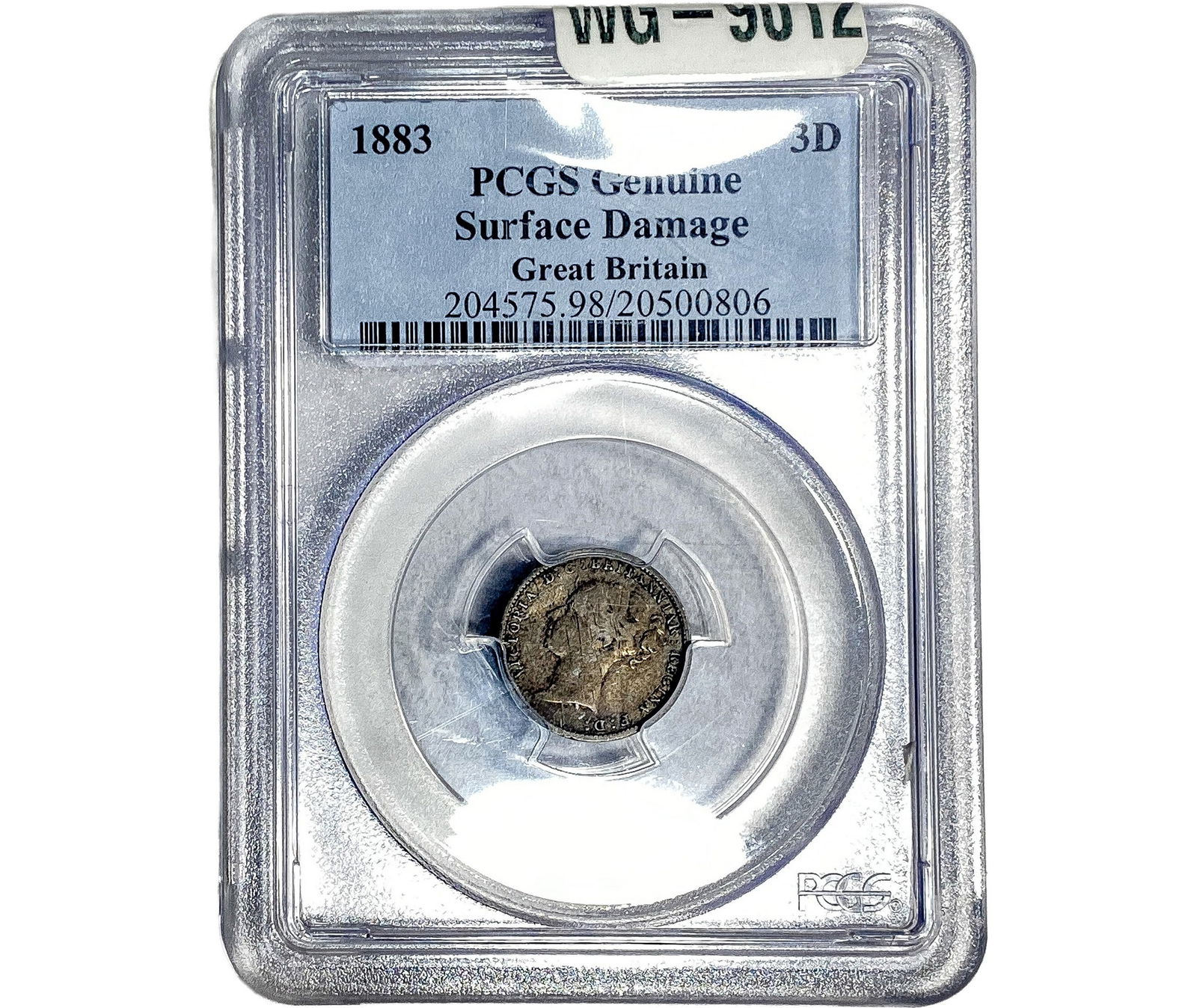 1883 Great Britain Silver 3 Pence PCGS Genuine (1 of 2)
