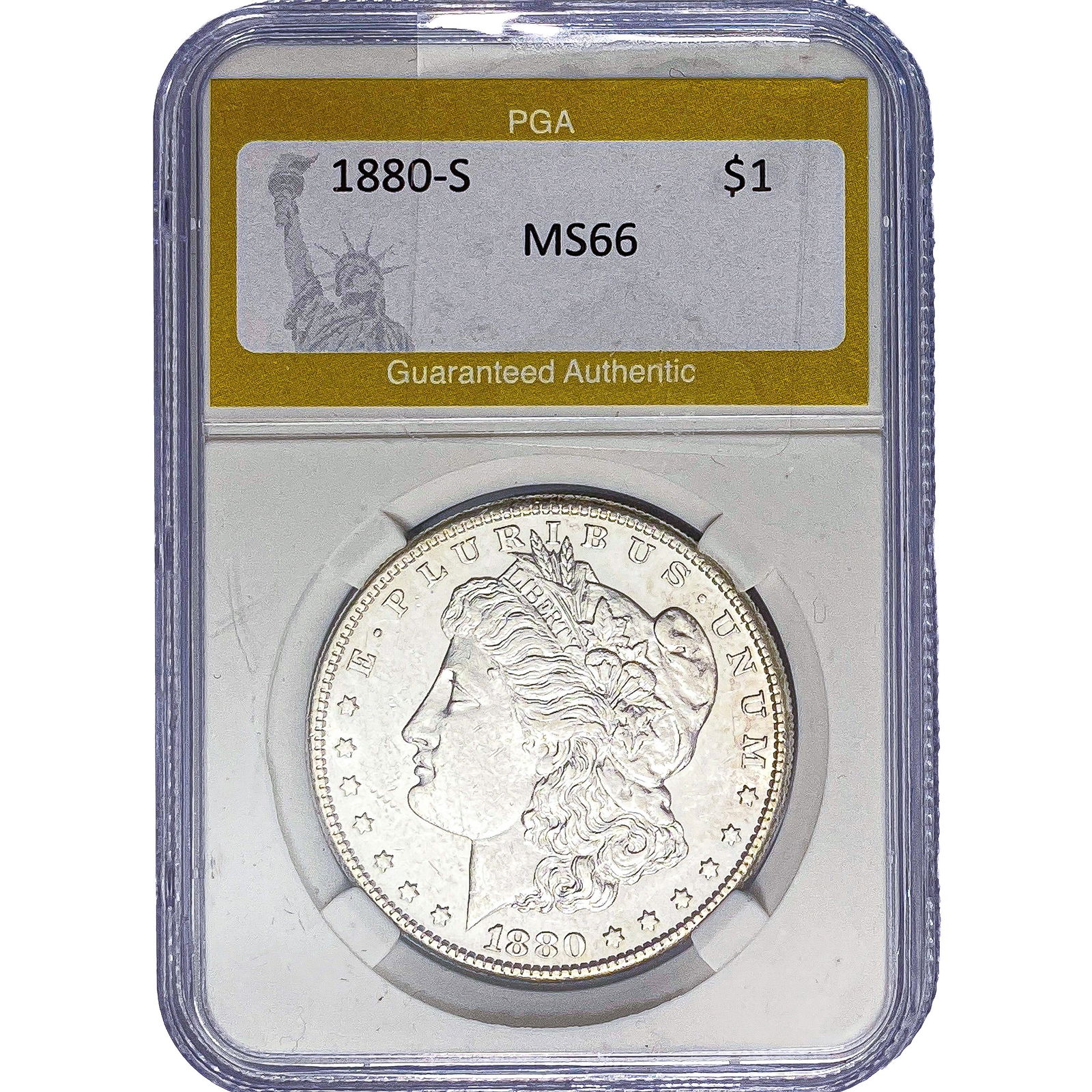 1880-S Morgan Silver Dollar PGA MS66 (1 of 2)