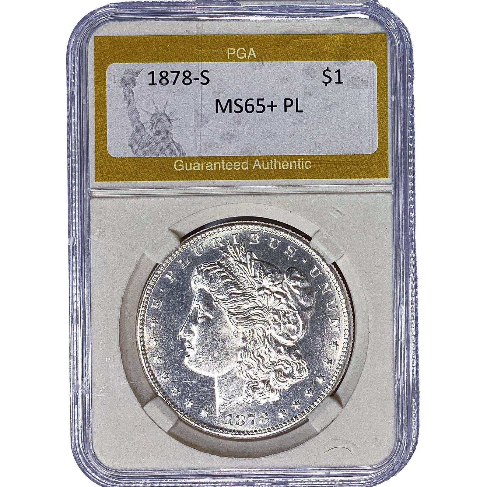 1878-S Morgan Silver Dollar PGA MS65+ PL (1 of 2)