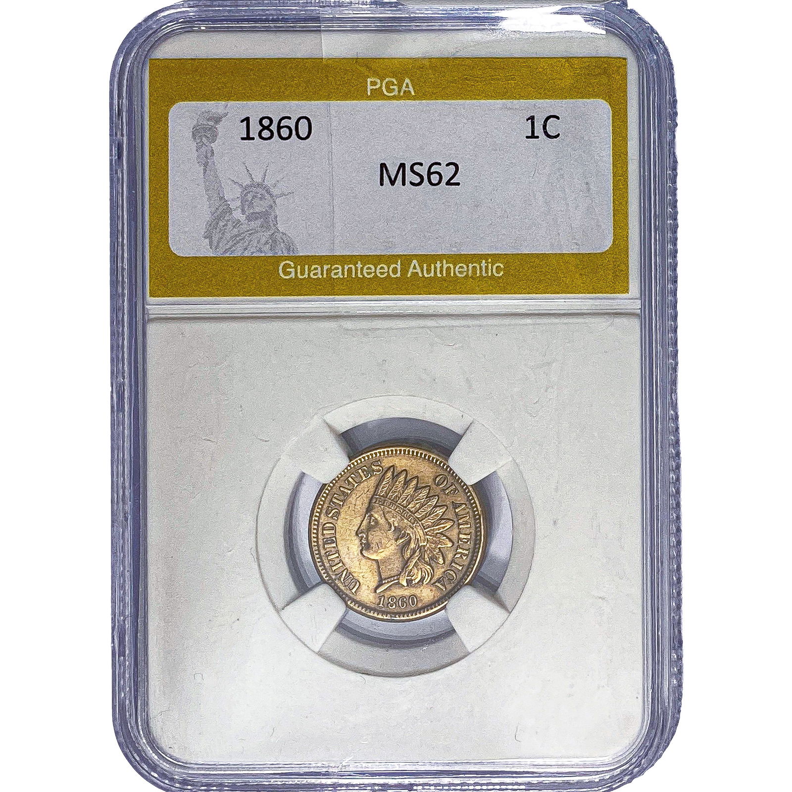 1860 Indian Head Cent PGA MS62 (1 of 2)