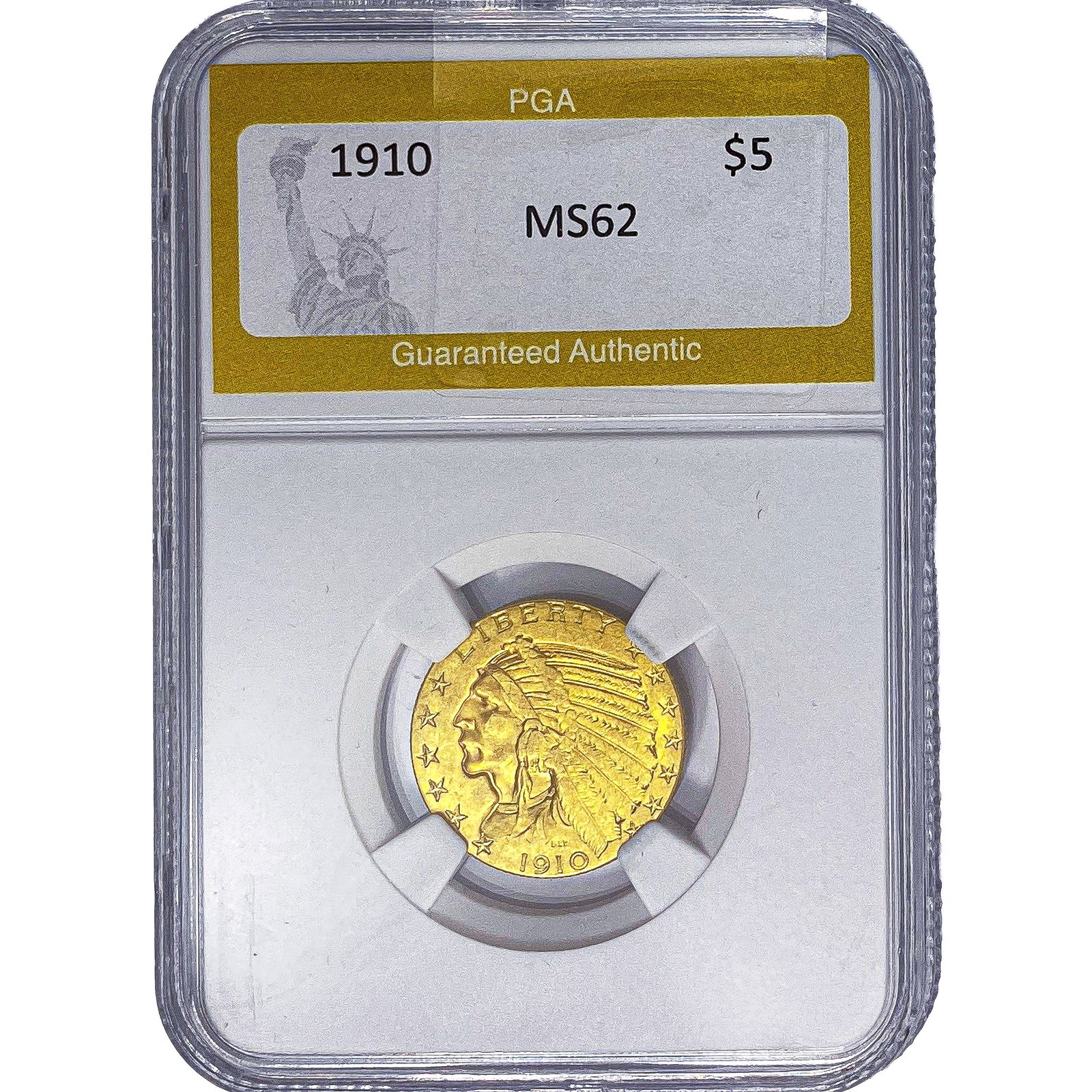 1910 $5 Gold Half Eagle PGA MS62 (1 of 2)