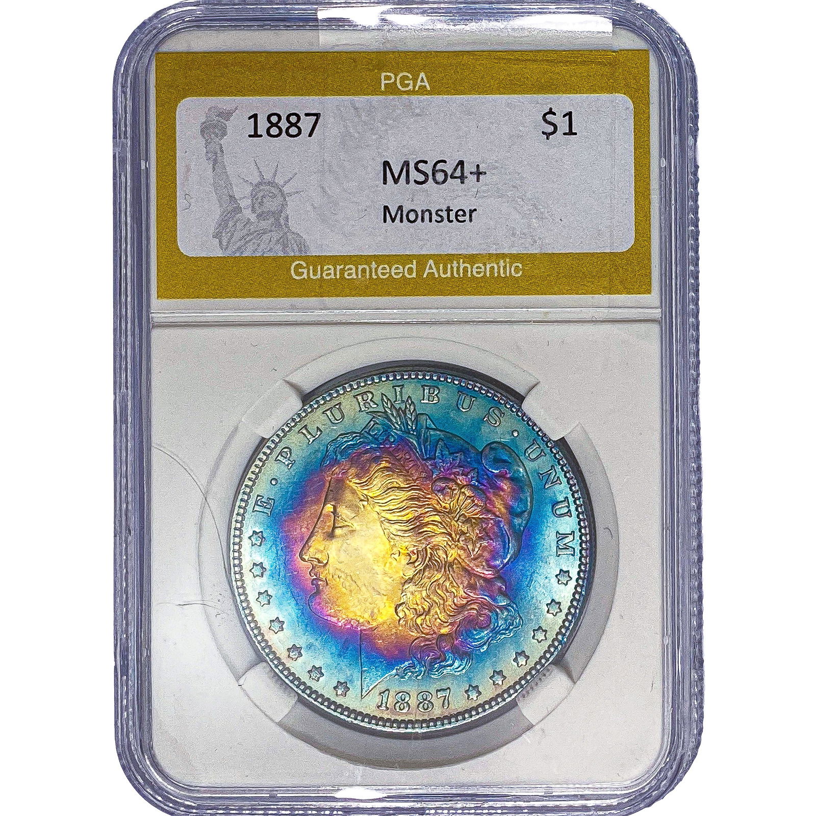 1887 Morgan Silver Dollar PGA MS64+ Monster: 1887 Morgan Silver Dollar PGA MS64+ Monster