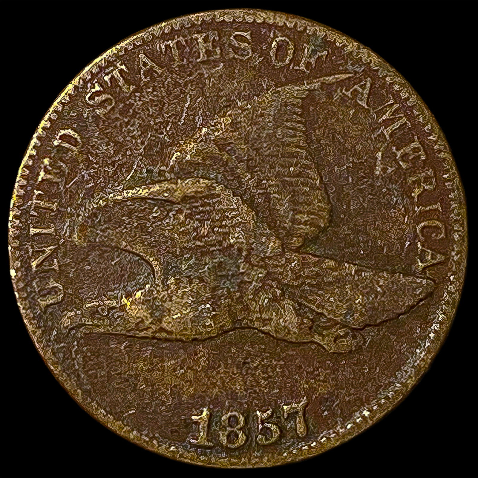 1857 Copper-Nickel Flying Eagle Cent HIGH GRADE (1 of 2)