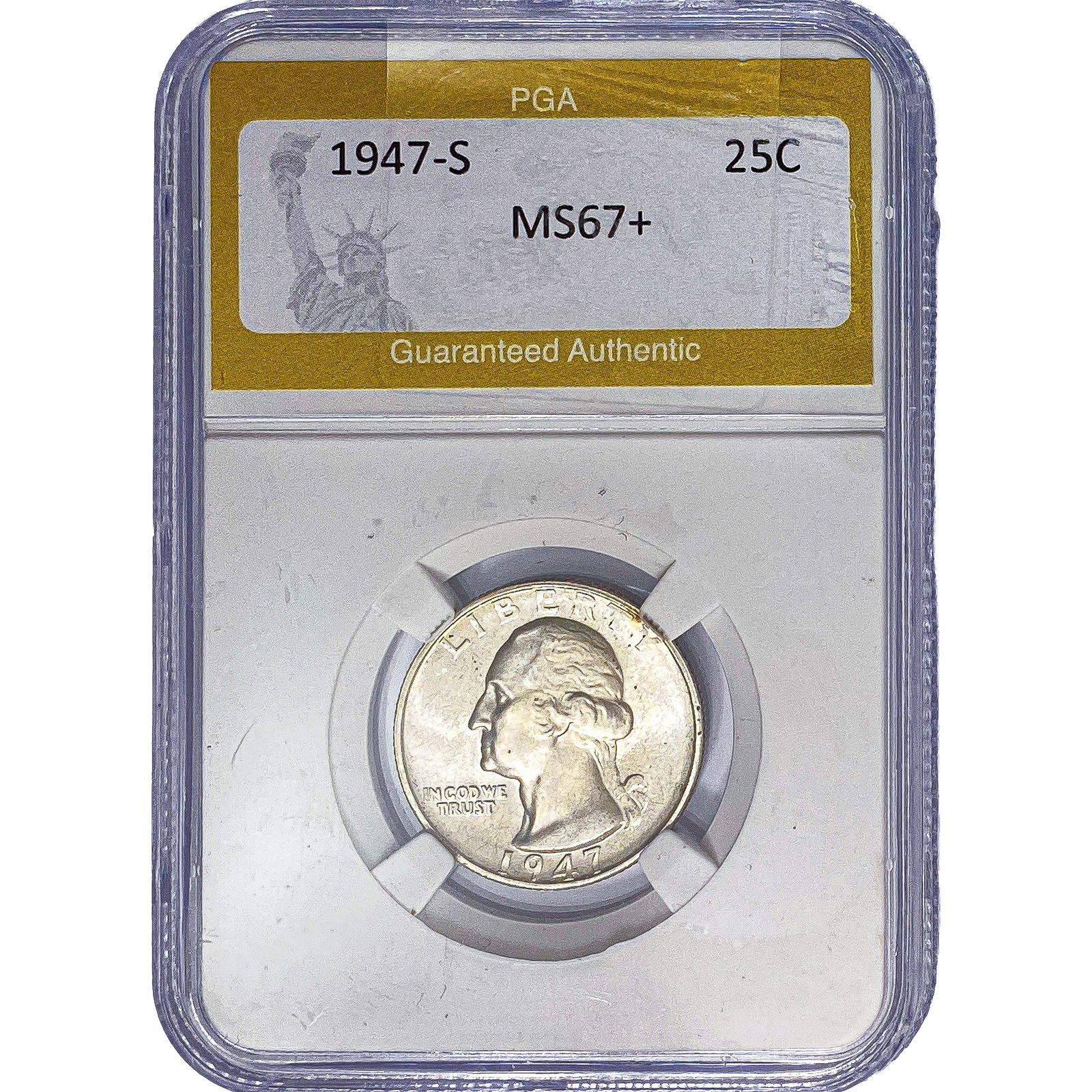 1947-S Washington Silver Quarter PGA MS67+ (1 of 2)