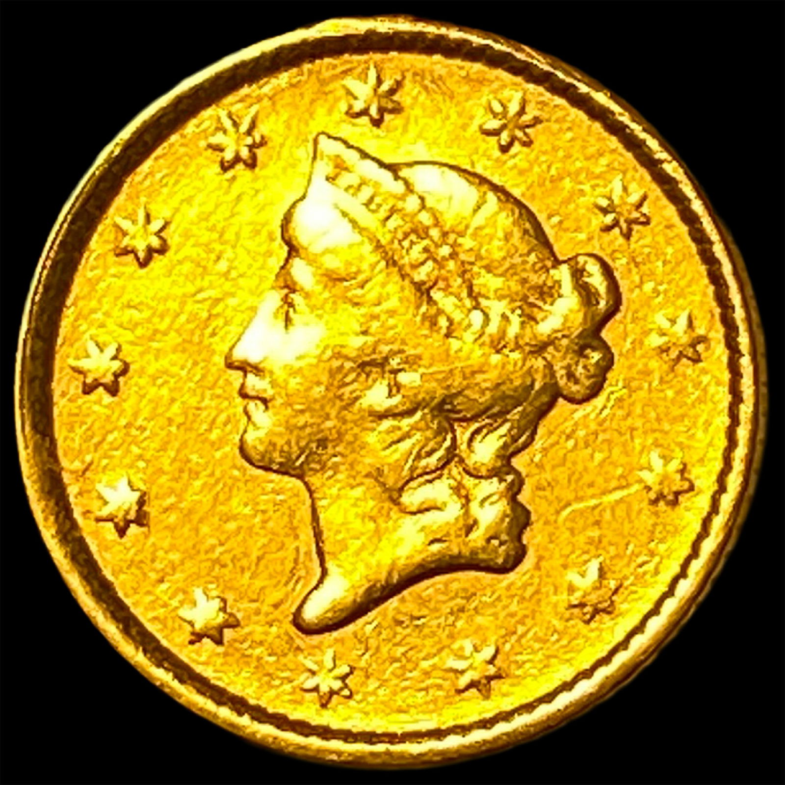 1853 Gold $1 Type 1 NEARLY UNCIRCULATED (1 of 2)