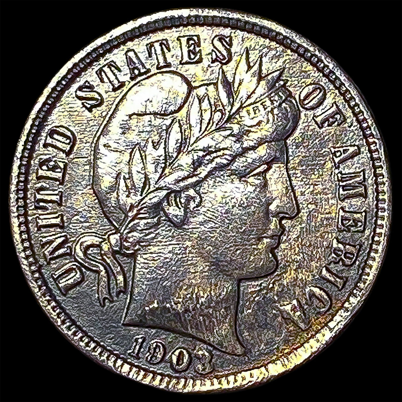 1903-O Silver Barber Dime CLOSELY UNCIRCULATED (1 of 2)