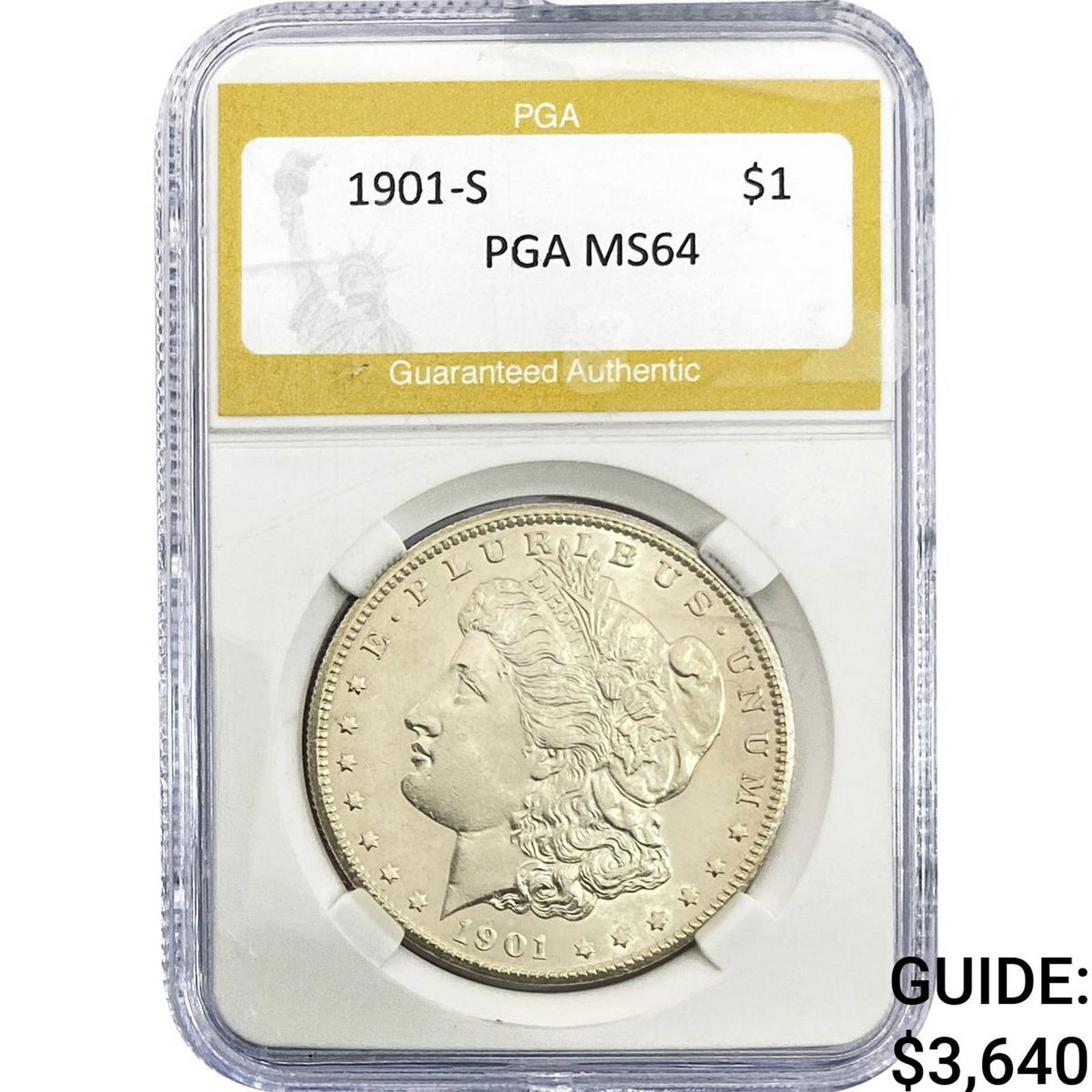 1901-S Morgan Silver Dollar PGA MS64 (1 of 2)