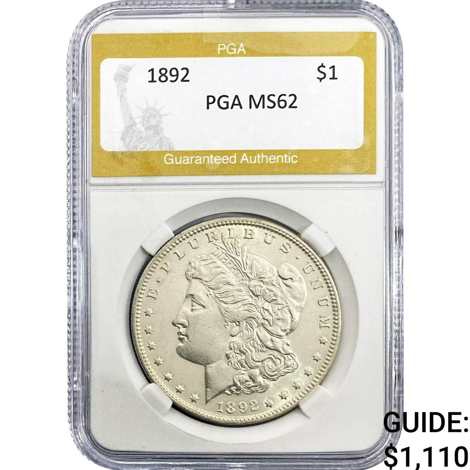 1892 Morgan Silver Dollar PGA MS62 (1 of 2)