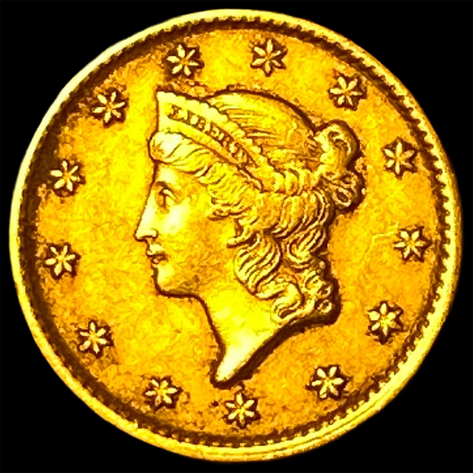 1851 Gold $1 Type 1 CHOICE AU: 1851 Gold $1 Type 1 CHOICE AU