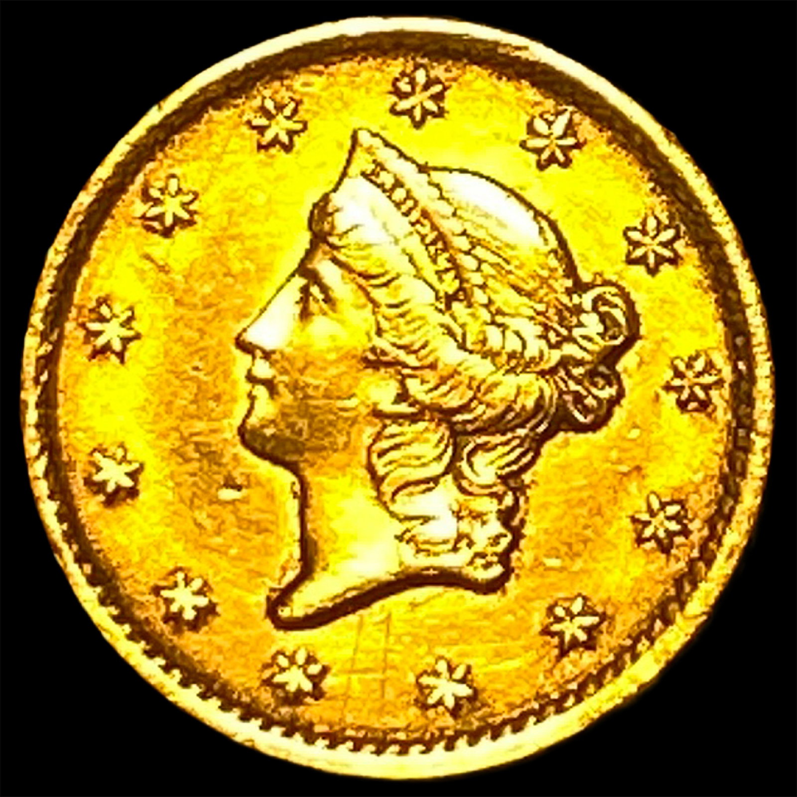 1852 Gold $1 Liberty Head Type 1 HIGH GRADE (1 of 2)