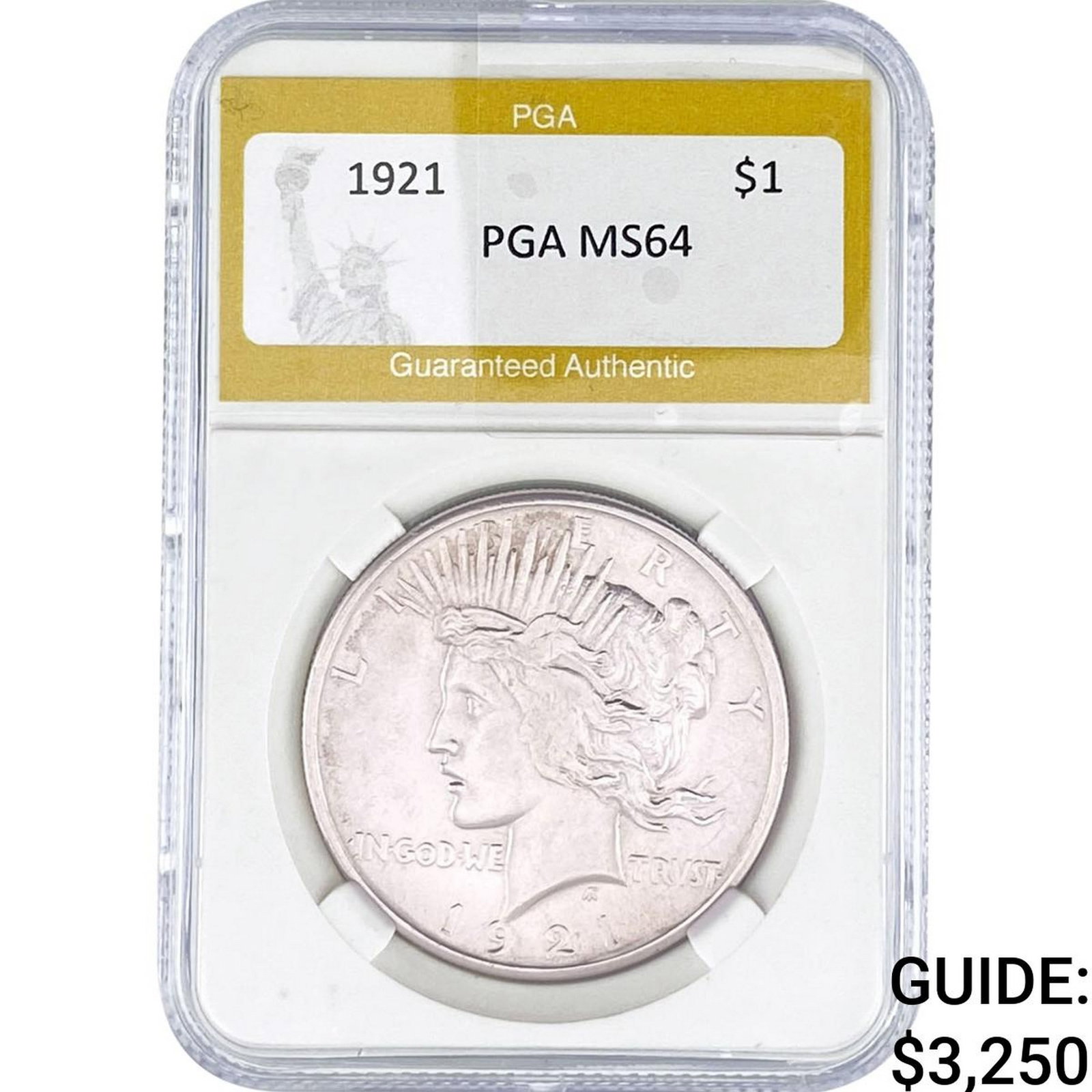 1921 Silver Peace Dollar PGA MS64 (1 of 2)