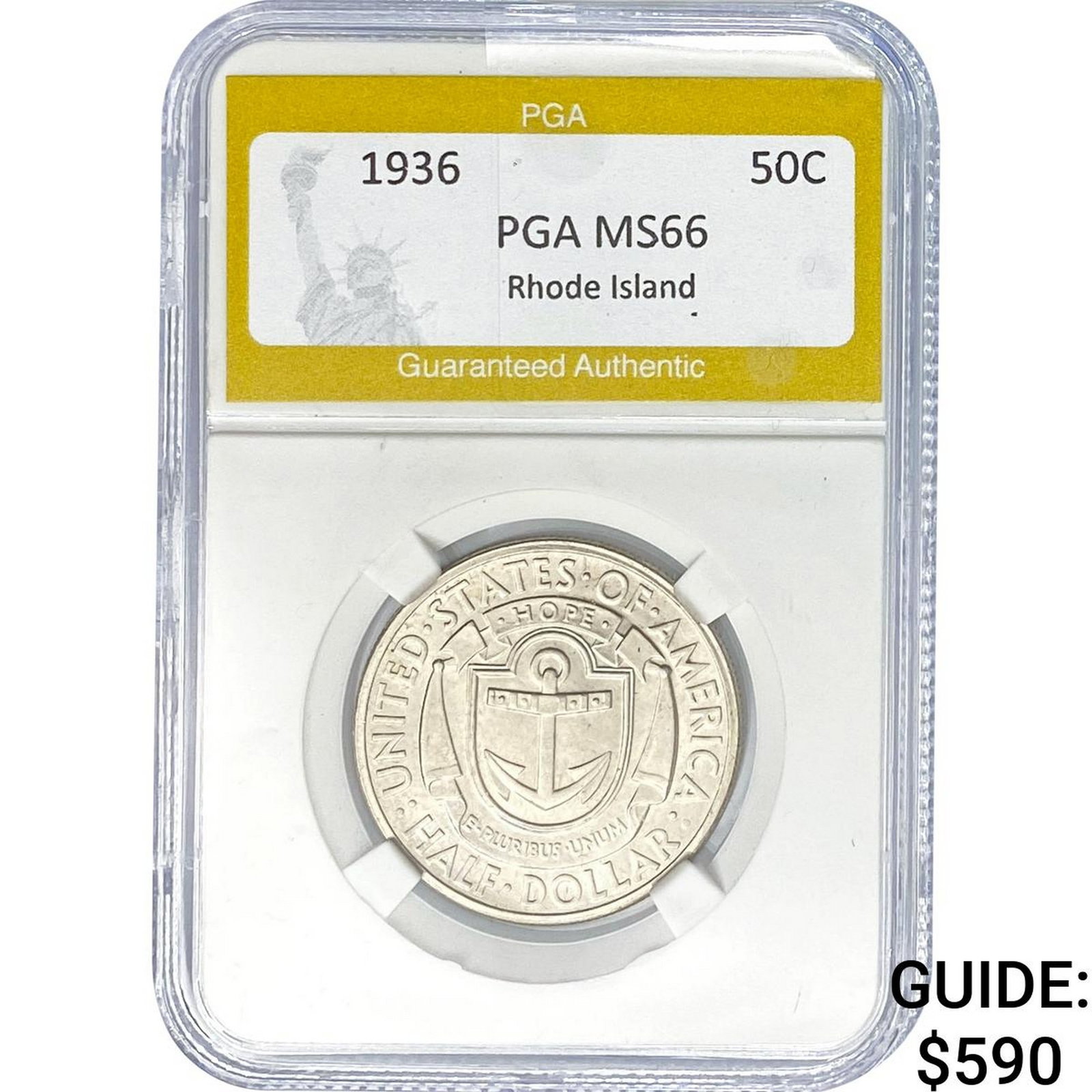 1936 Rhode Island Half Dollar PGA MS66 (1 of 2)