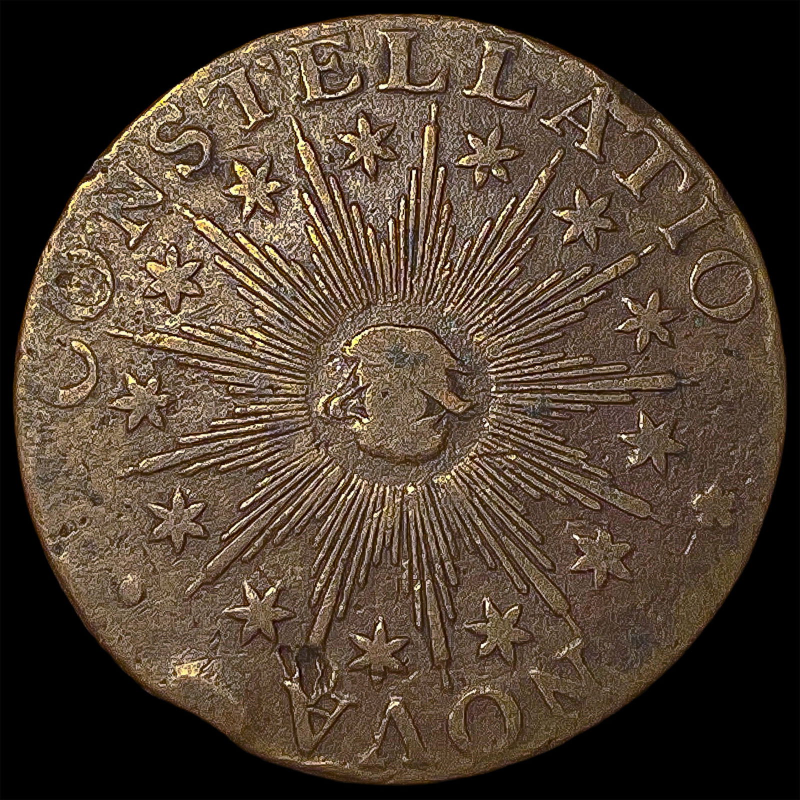 1783 Nova Constellatio Copper Pattern ABOUT UNCIRCULATED - 2