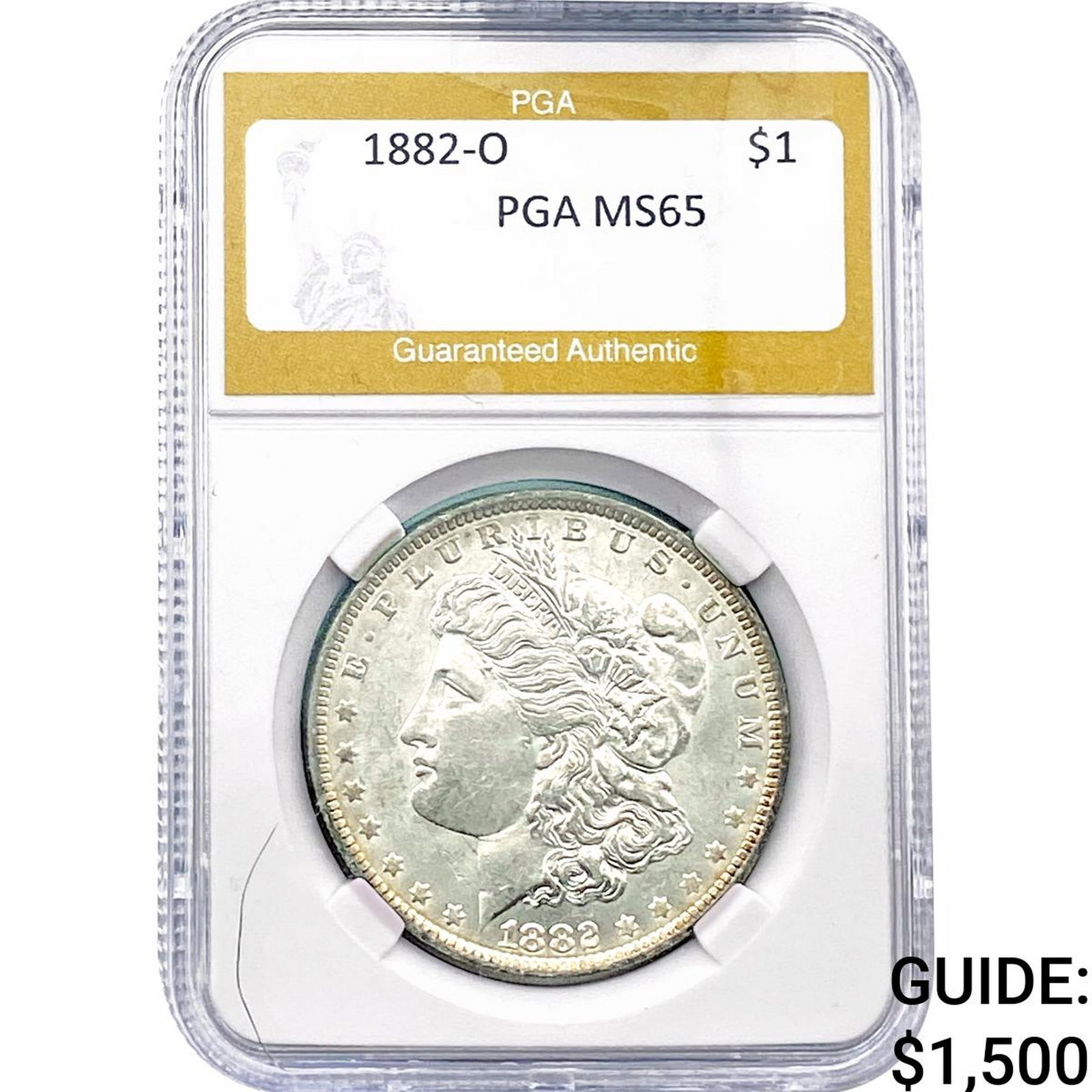 1882-O Morgan Silver Dollar PGA MS65 (1 of 2)
