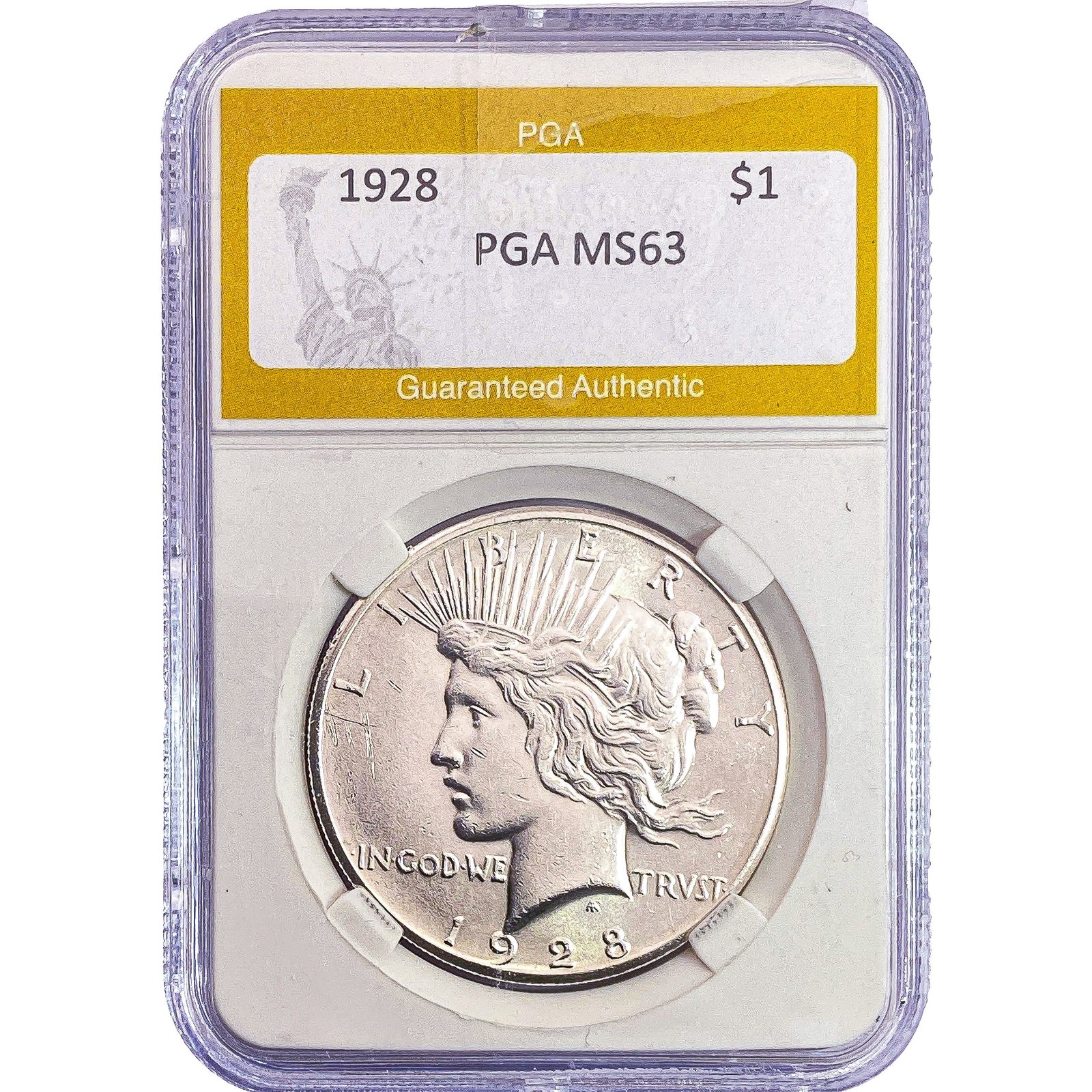 1928 Silver Peace Dollar PGA MS63 (1 of 2)