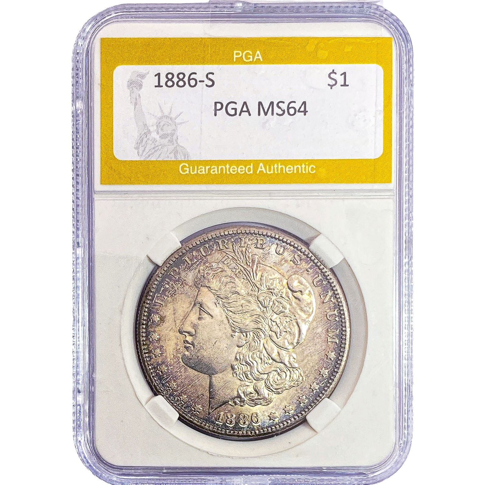 1886-S Morgan Silver Dollar PGA MS64 (1 of 2)