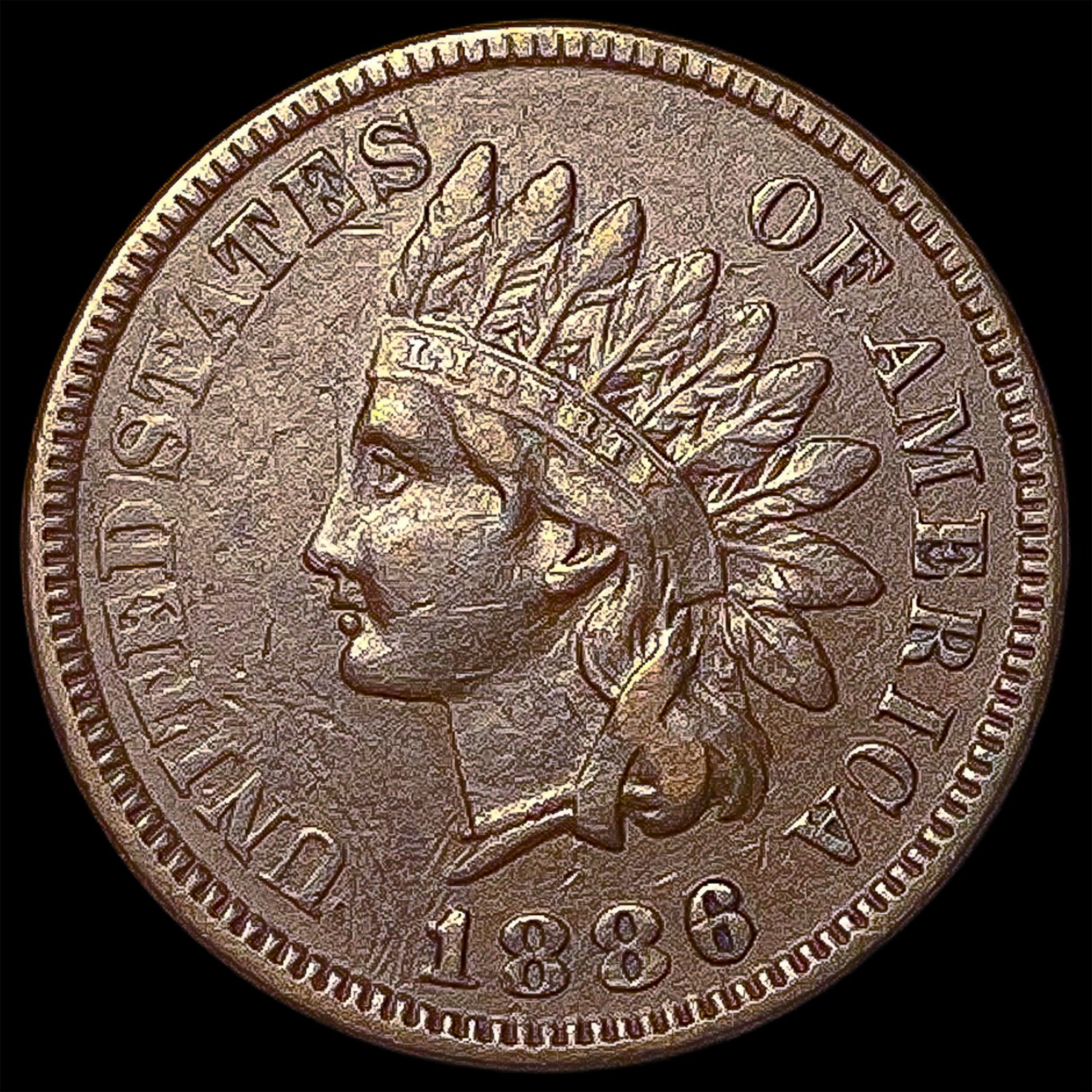 1886 Indian Head Cent CLOSELY UNCIRCULATED (1 of 2)