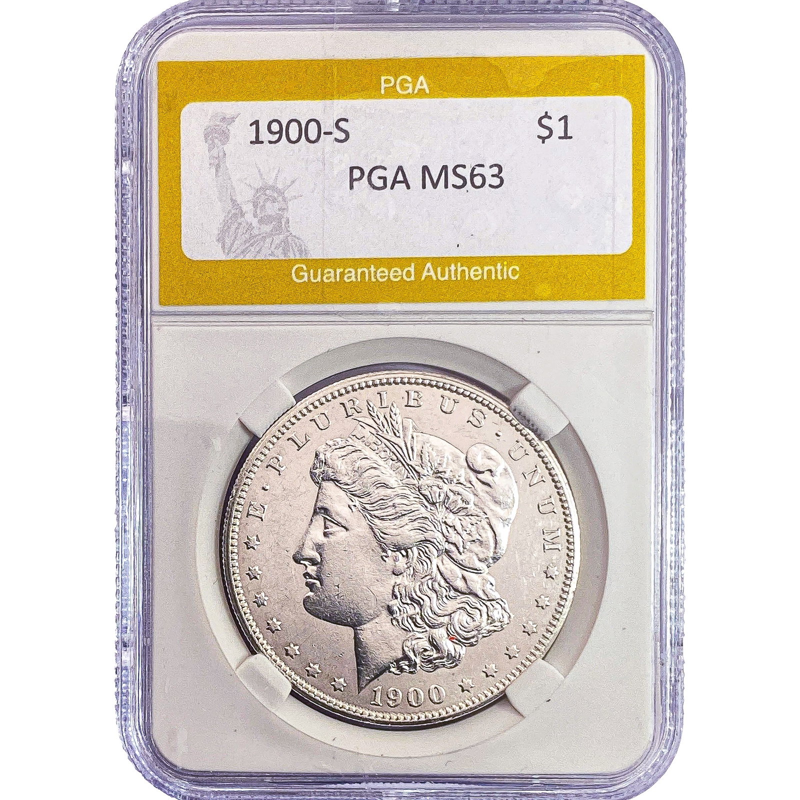 1900-S Morgan Silver Dollar PGA MS63 (1 of 2)
