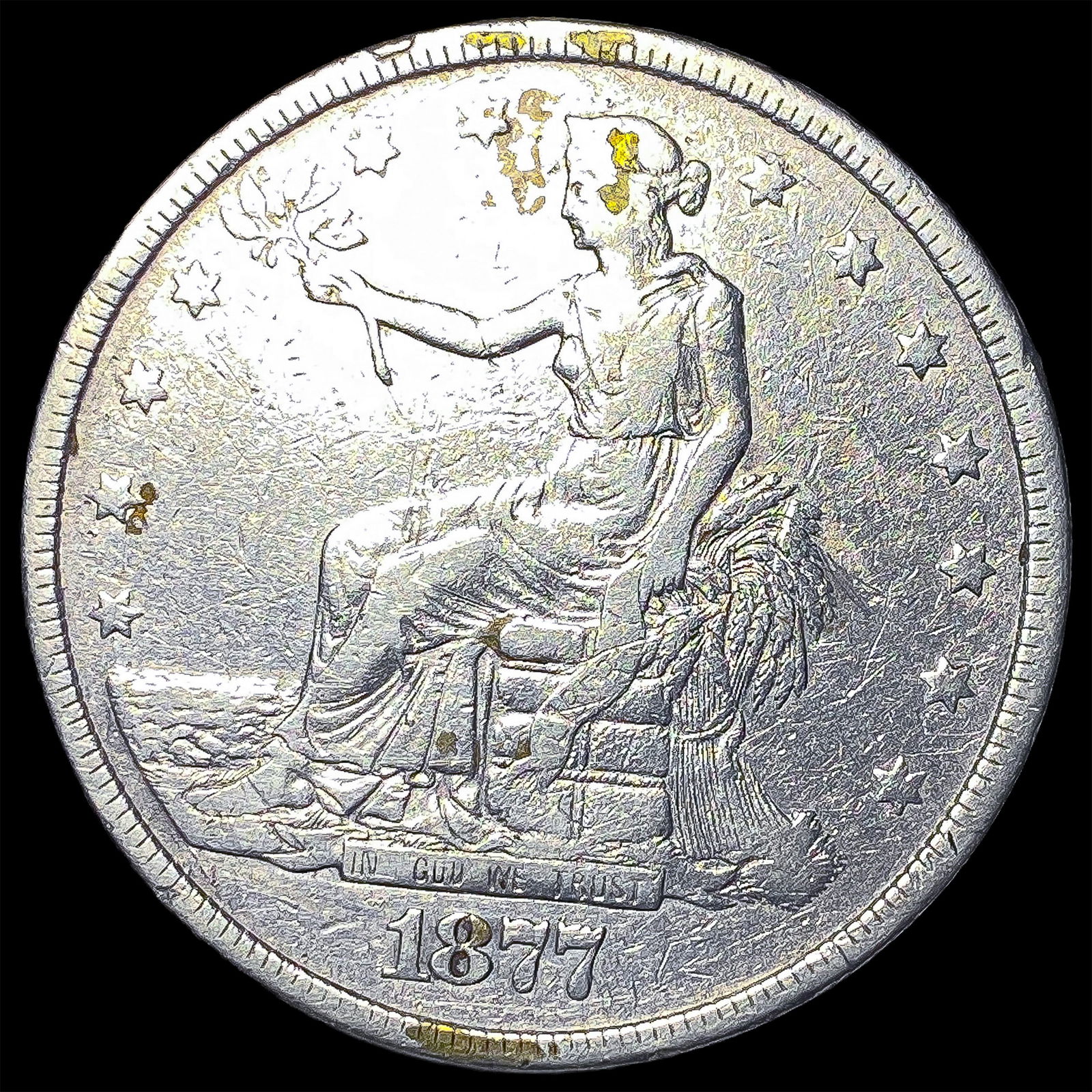 1877 Silver Trade Dollar ABOUT UNCIRCULATED (1 of 2)