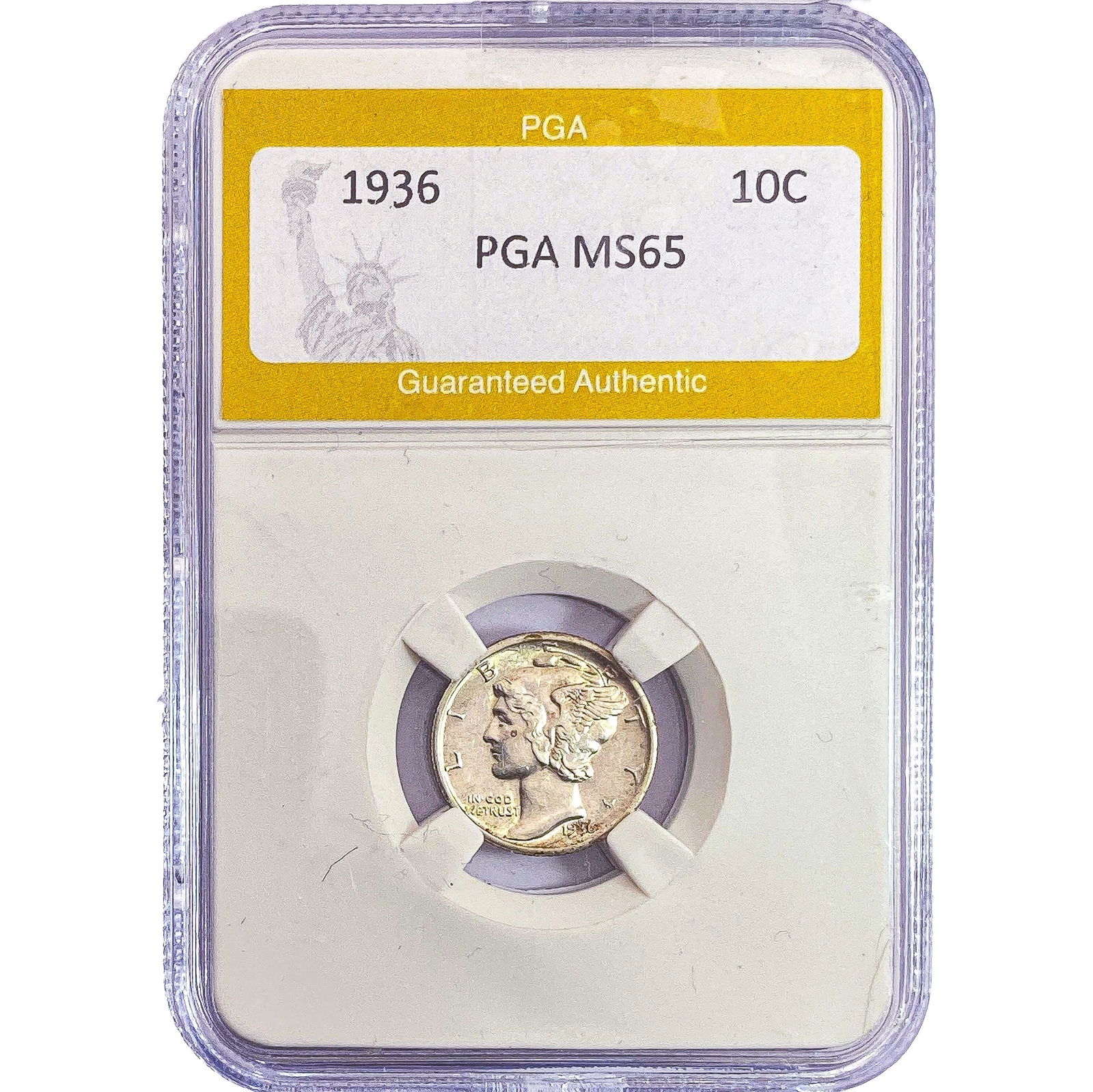 1936 Mercury Silver Dime PGA MS65 (1 of 2)