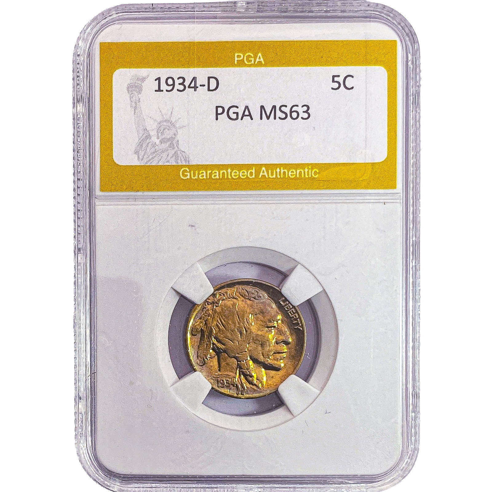 1934-D Buffalo Nickel PGA MS63 (1 of 2)