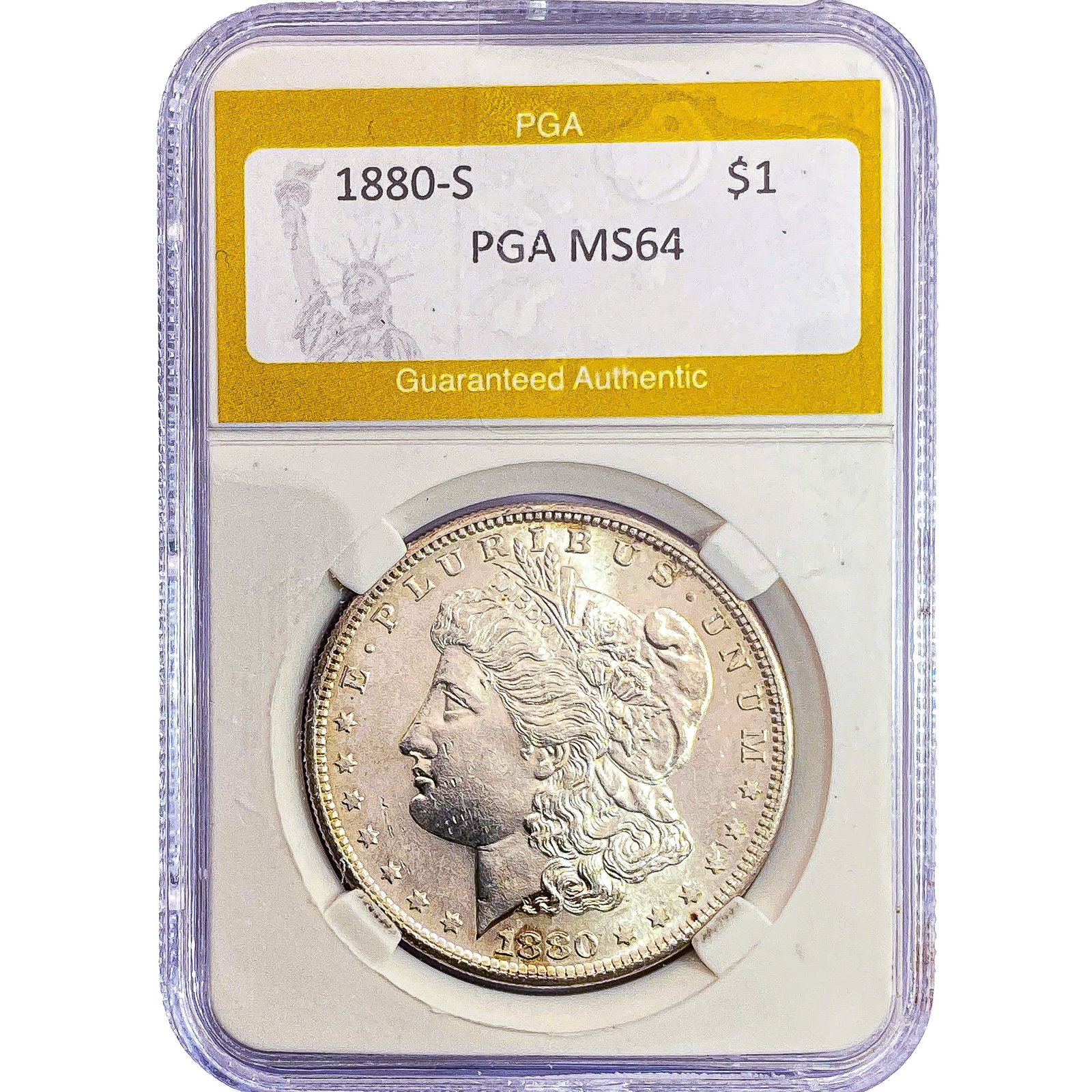 1880-S Morgan Silver Dollar PGA MS64 (1 of 2)