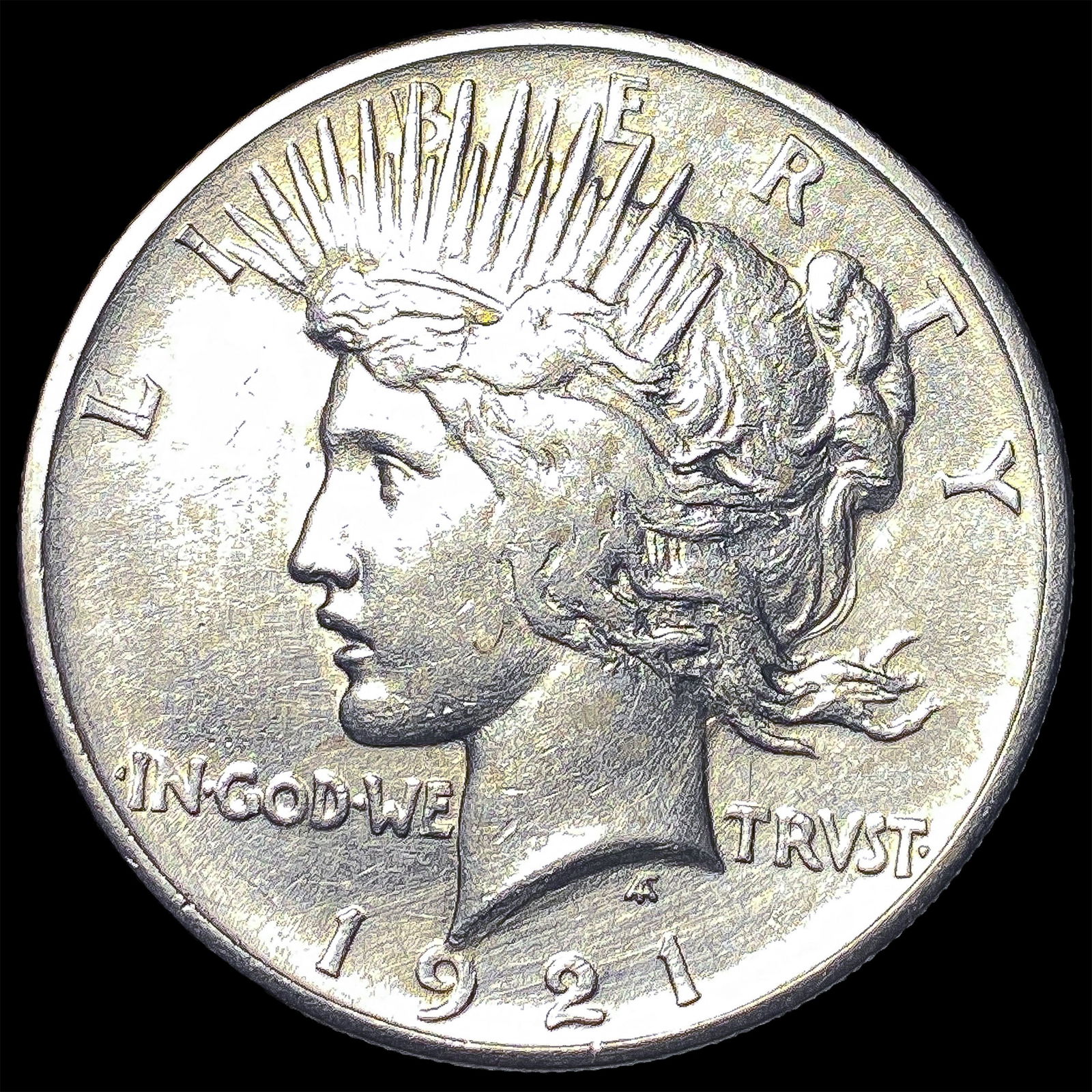 1921 Silver Peace Dollar CLOSELY UNCIRCULATED (1 of 2)