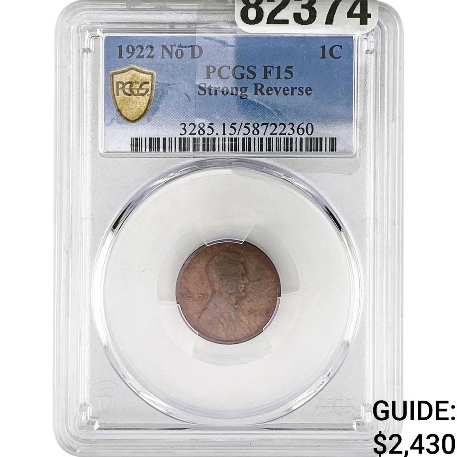 1922 Wheat Cent PCGS F15 Strong Reverse (1 of 2)