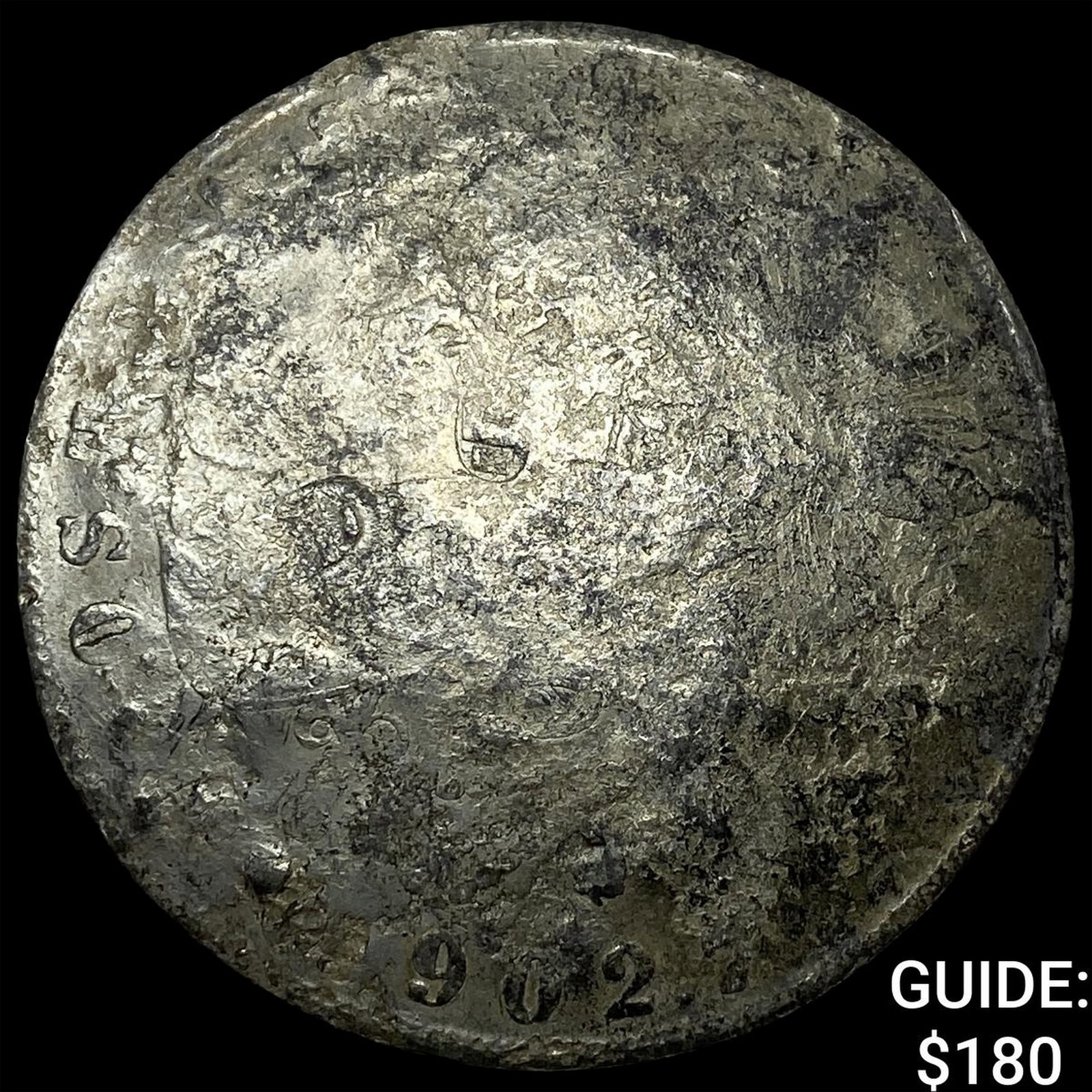 Mexico Silver 8 Reales Chopmarked NEARLY UNCIRCULATED: Mexico Silver 8 Reales Chopmarked NEARLY UNCIRCULATED