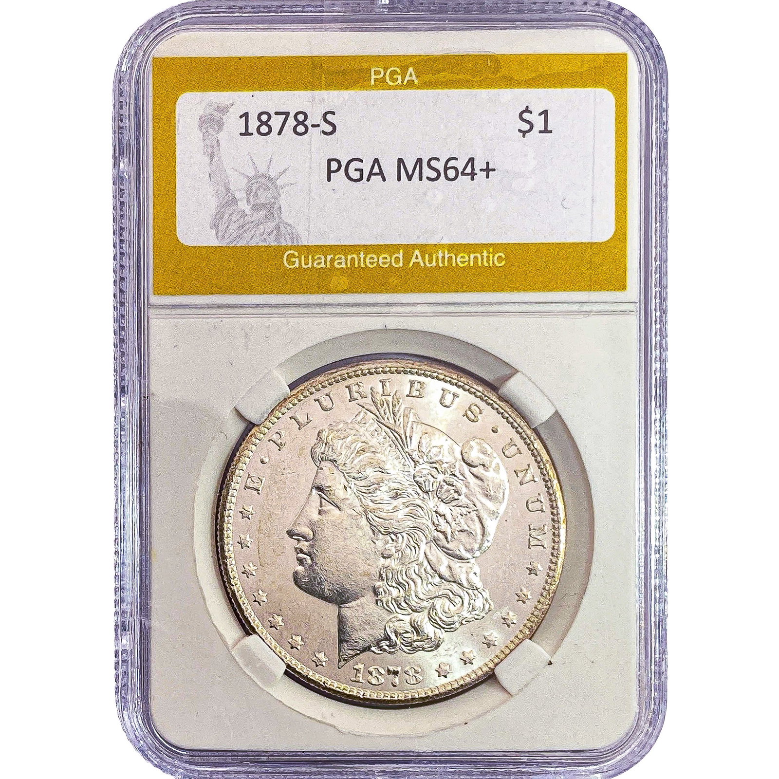 1878-S Morgan Silver Dollar PGA MS64+: 1878-S Morgan Silver Dollar PGA MS64+