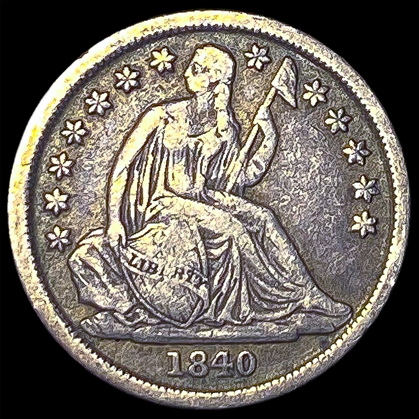 1840-O Silver Seated Liberty Dime LIGHTLY CIRCULATED (1 of 2)