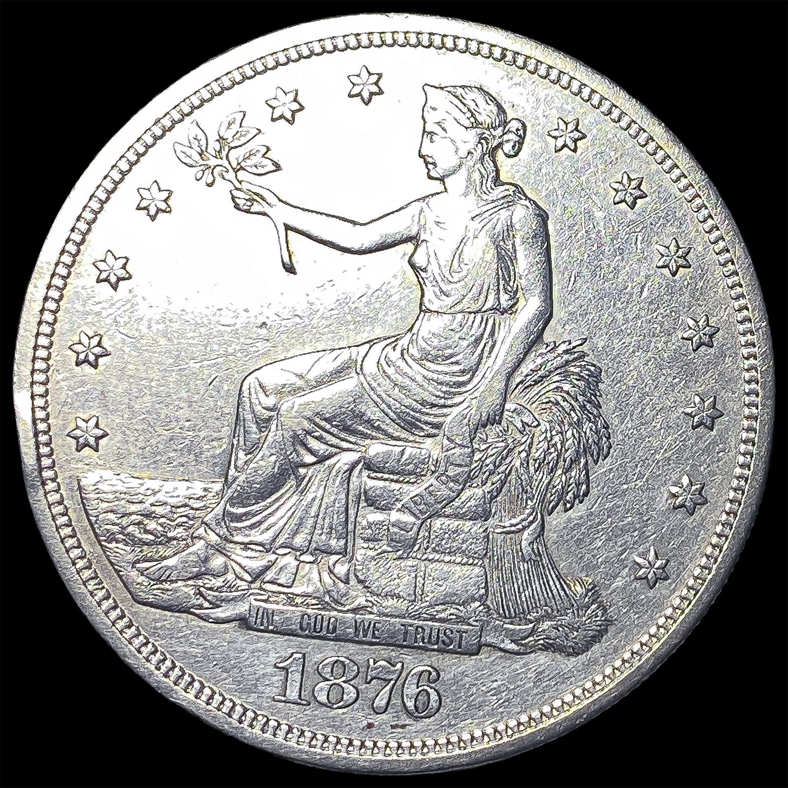 1876 Silver Trade Dollar CLOSELY UNCIRCULATED: 1876 Silver Trade Dollar CLOSELY UNCIRCULATED