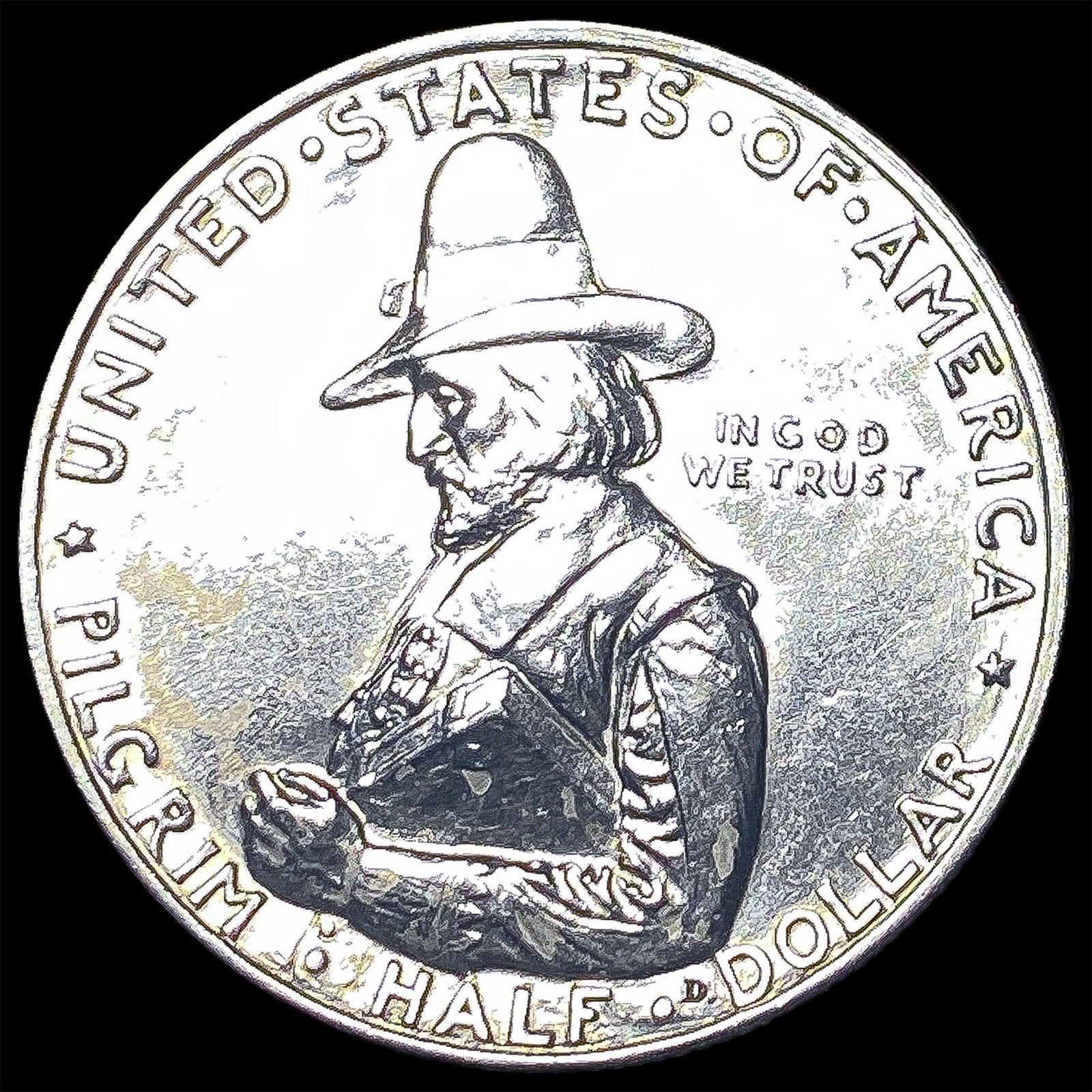 1920 Silver Pilgrim Half Dollar UNCIRCULATED: 1920 Silver Pilgrim Half Dollar UNCIRCULATED