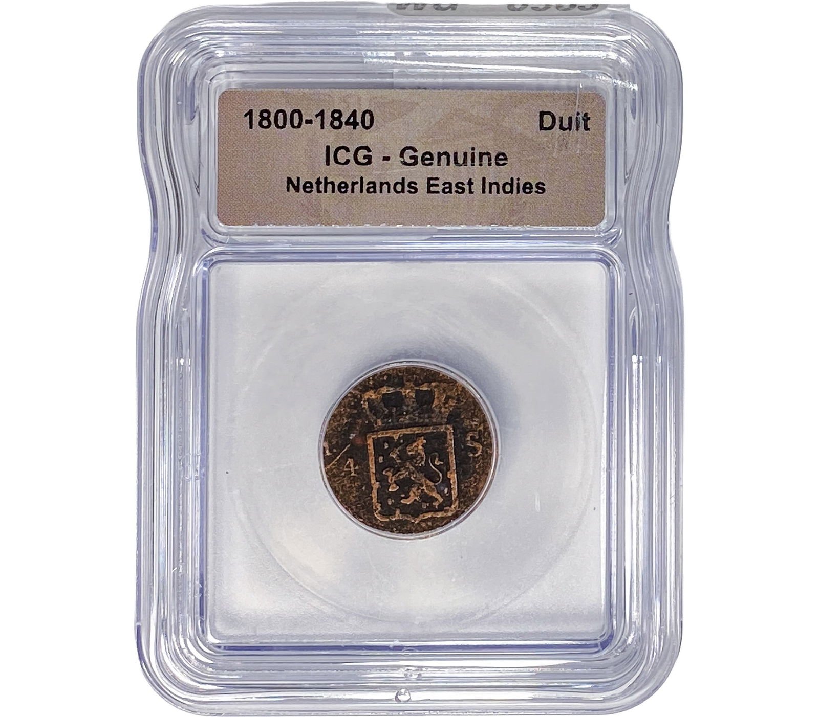 1800-1840 Netherlands East Indies Duit ICG Genuine (1 of 2)