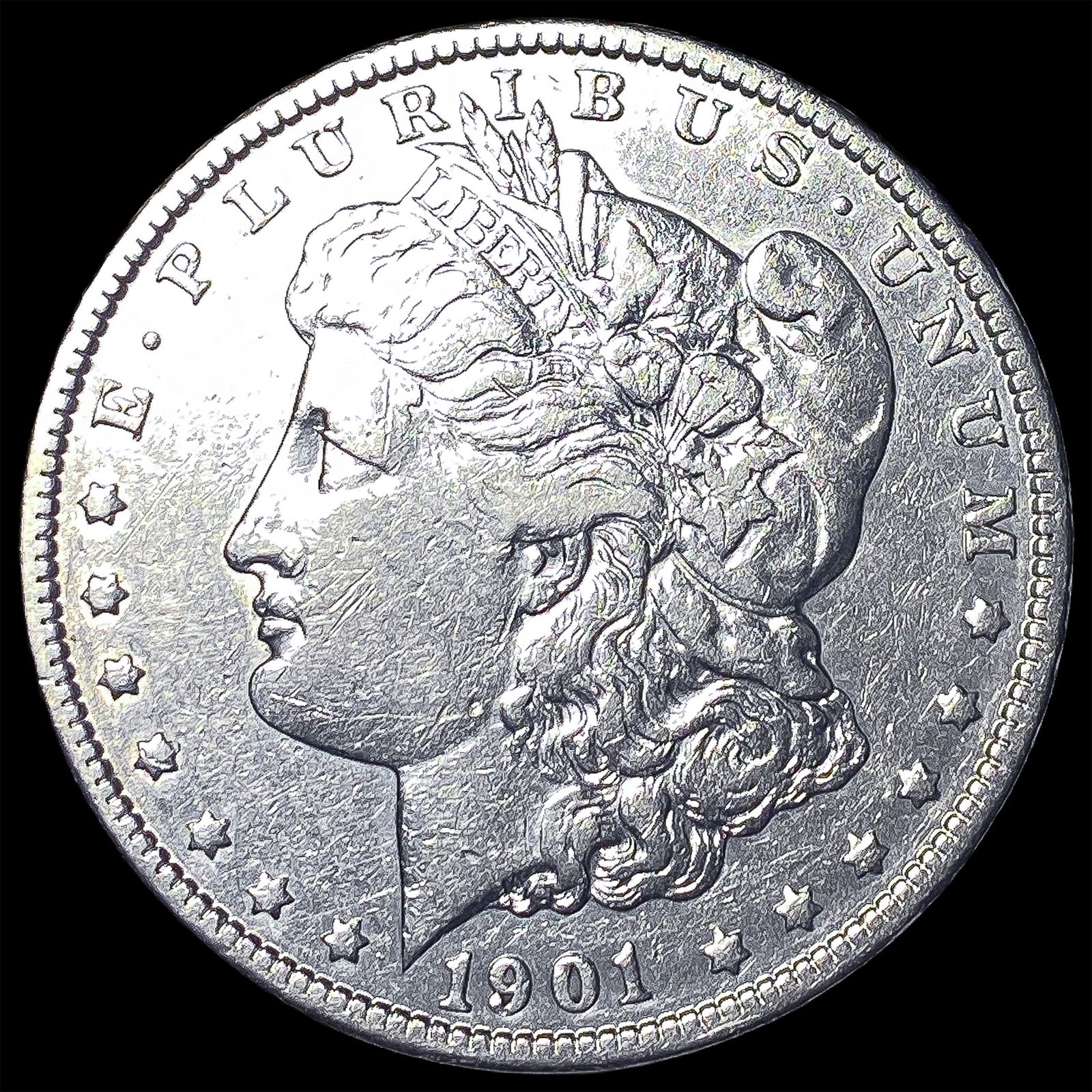 1901 Silver Morgan Dollar NEARLY UNCIRCULATED: 1901 Silver Morgan Dollar NEARLY UNCIRCULATED