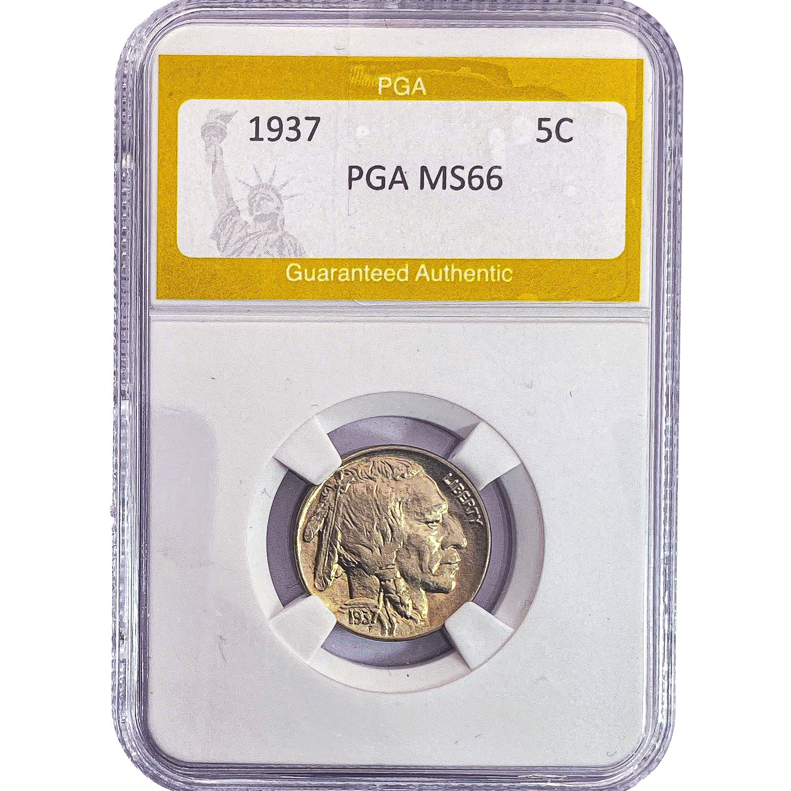 1937 Buffalo Nickel PGA MS66: 1937 Buffalo Nickel PGA MS66