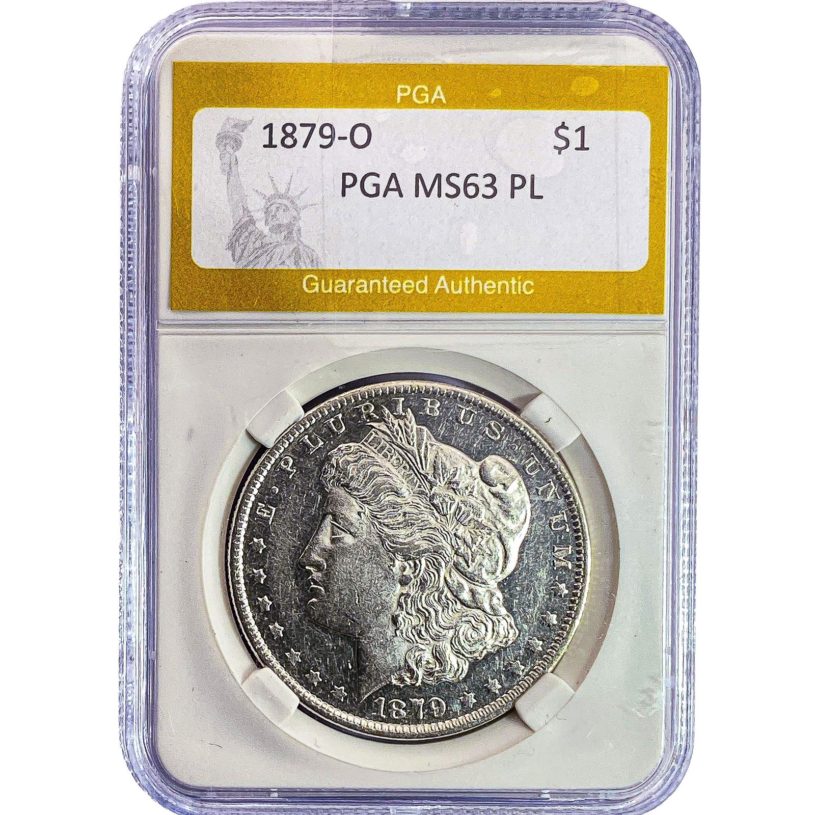 1879-O Morgan Silver Dollar PGA MS63 PL: 1879-O Morgan Silver Dollar PGA MS63 PL