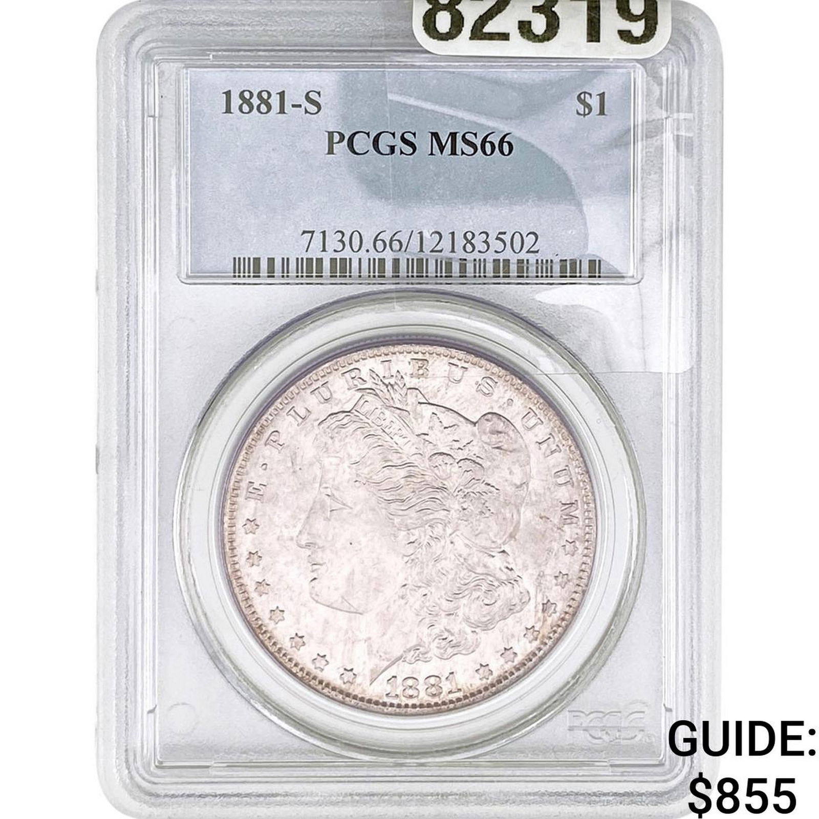 1881-S Morgan Silver Dollar PCGS MS66: 1881-S Morgan Silver Dollar PCGS MS66
