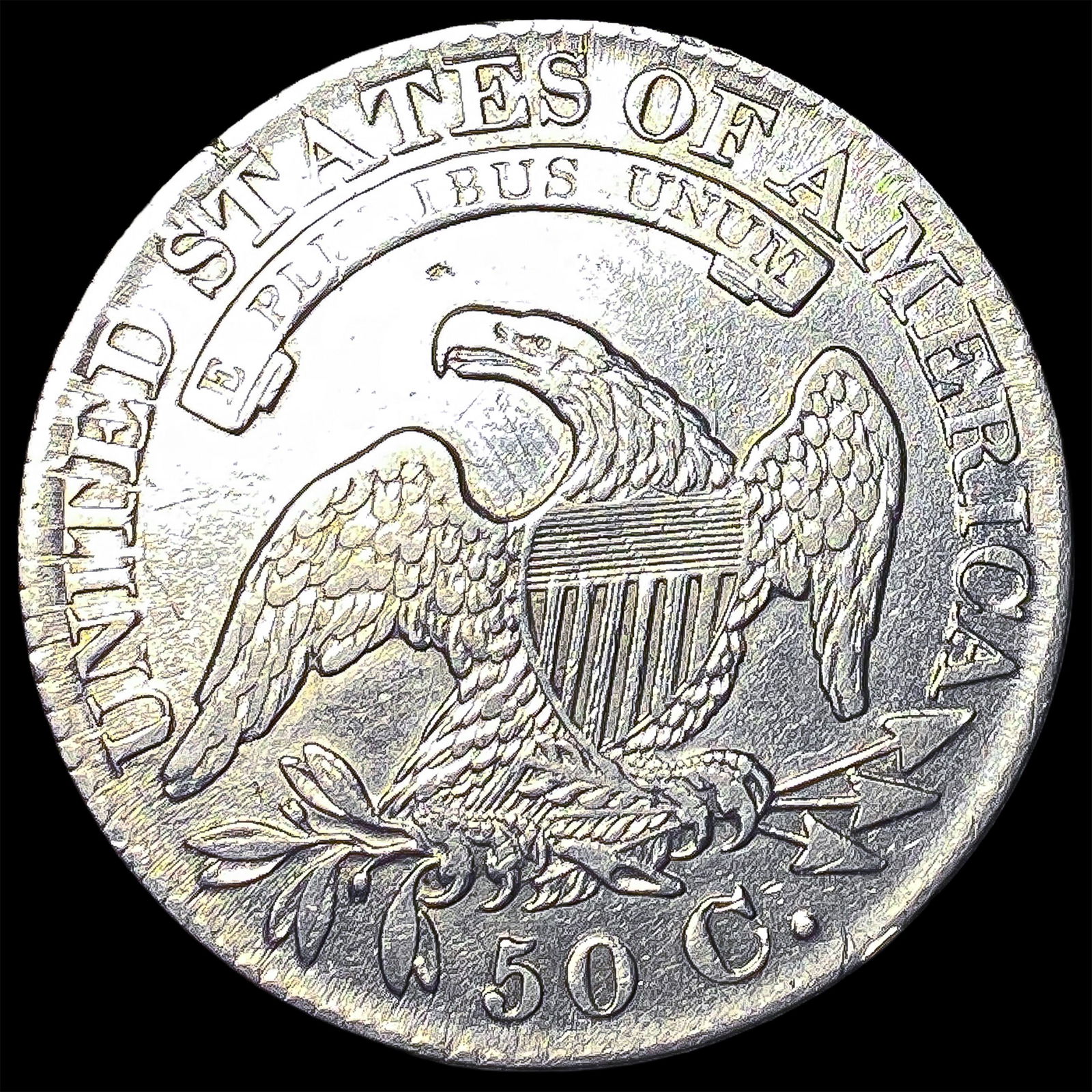 1827 Capped Bust Half Dollar CLOSELY UNCIRCULATED - 2