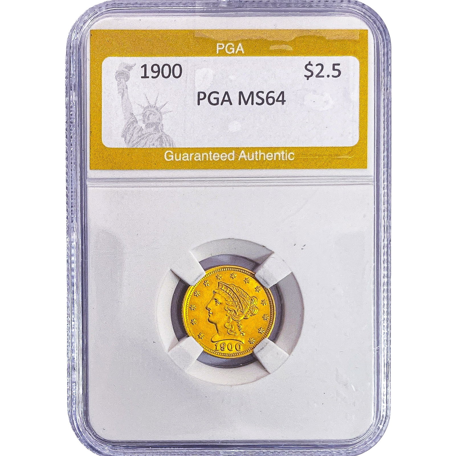 1900 $2.50 Gold Quarter Eagle PGA MS64: 1900 $2.50 Gold Quarter Eagle PGA MS64